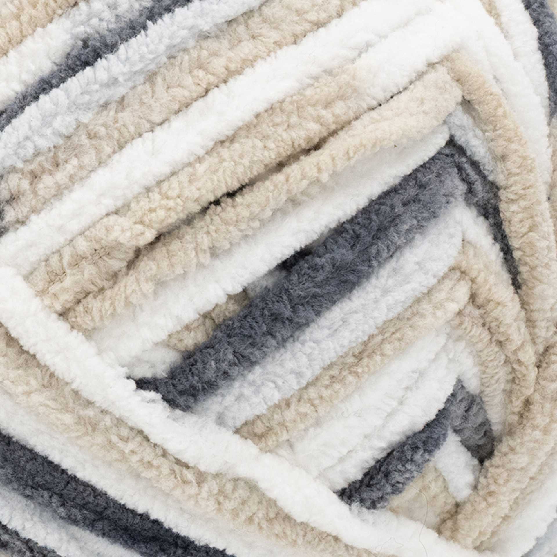 Lion Brand Cover Story Favorite Blanket Yarn - Pebble Beach, 10.5 oz close up to show texture