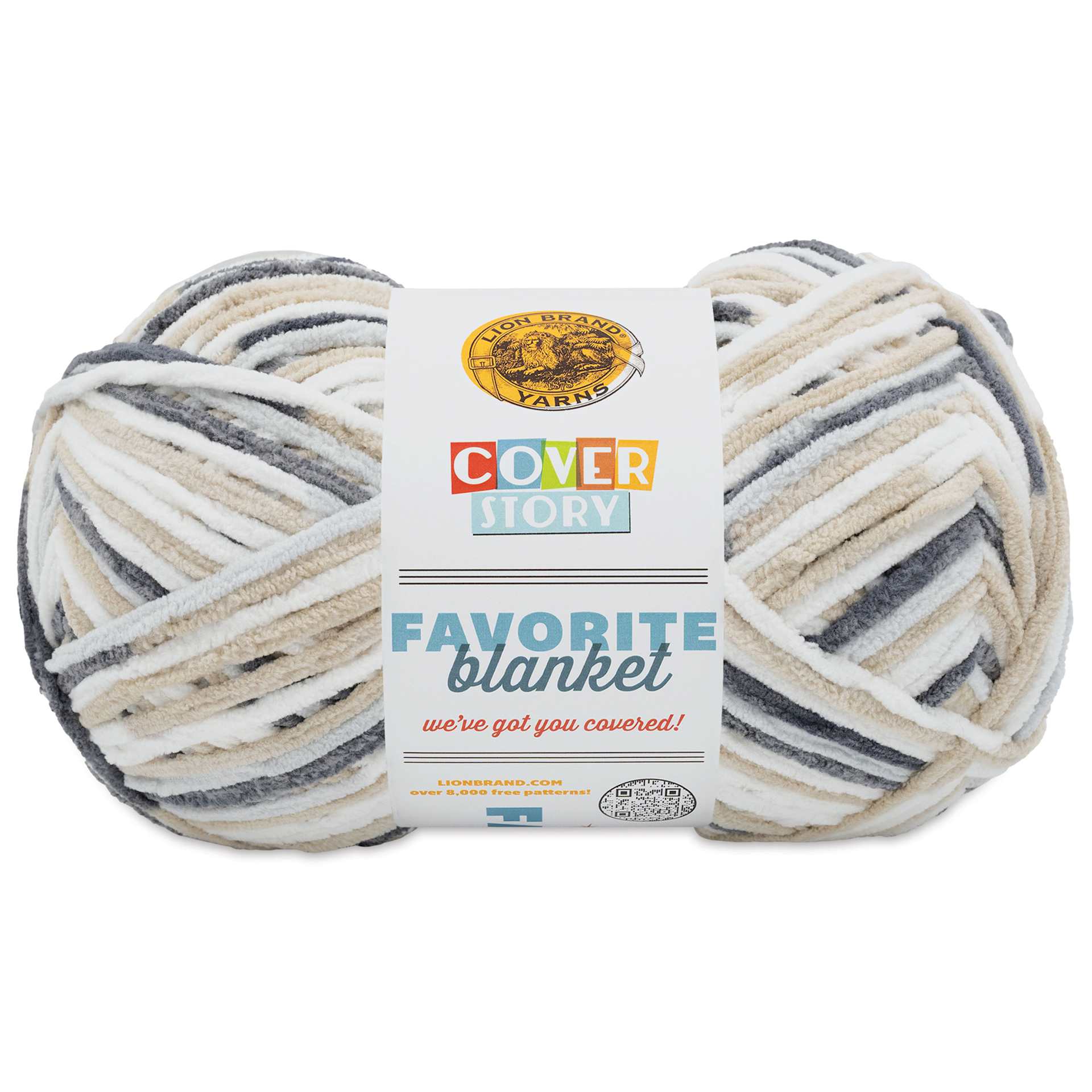 Lion Brand Cover Story Favorite Blanket Yarn - Pebble Beach, 10.5 oz