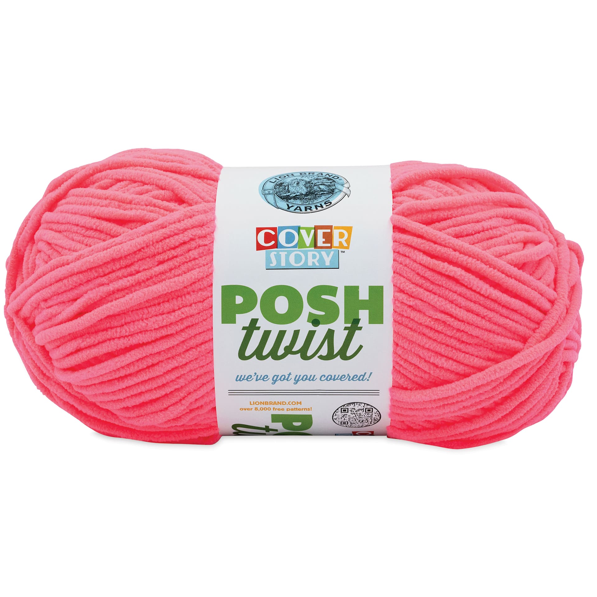 Lion Brand Cover Story Posh Twist Yarn - Strawberry Glow, 232 yds