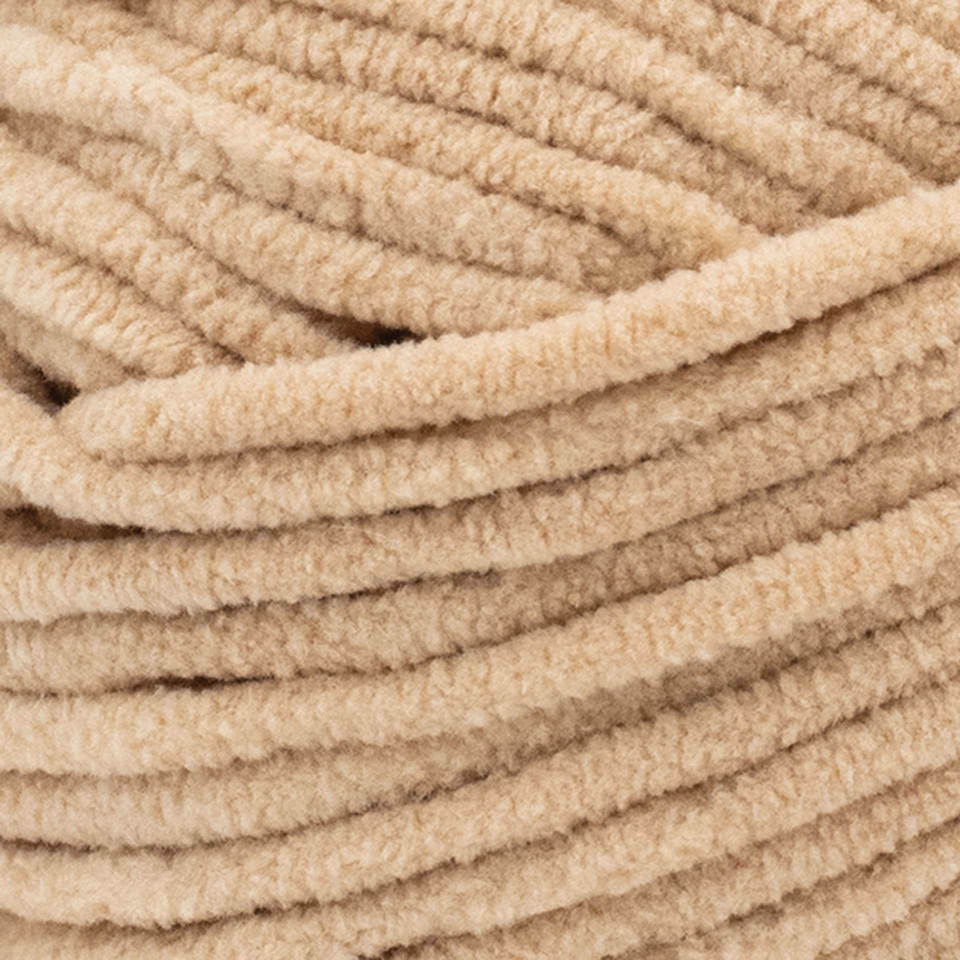Lion Brand Cover Story Posh Twist Yarn - Croissant, 232 yds close up to show texture