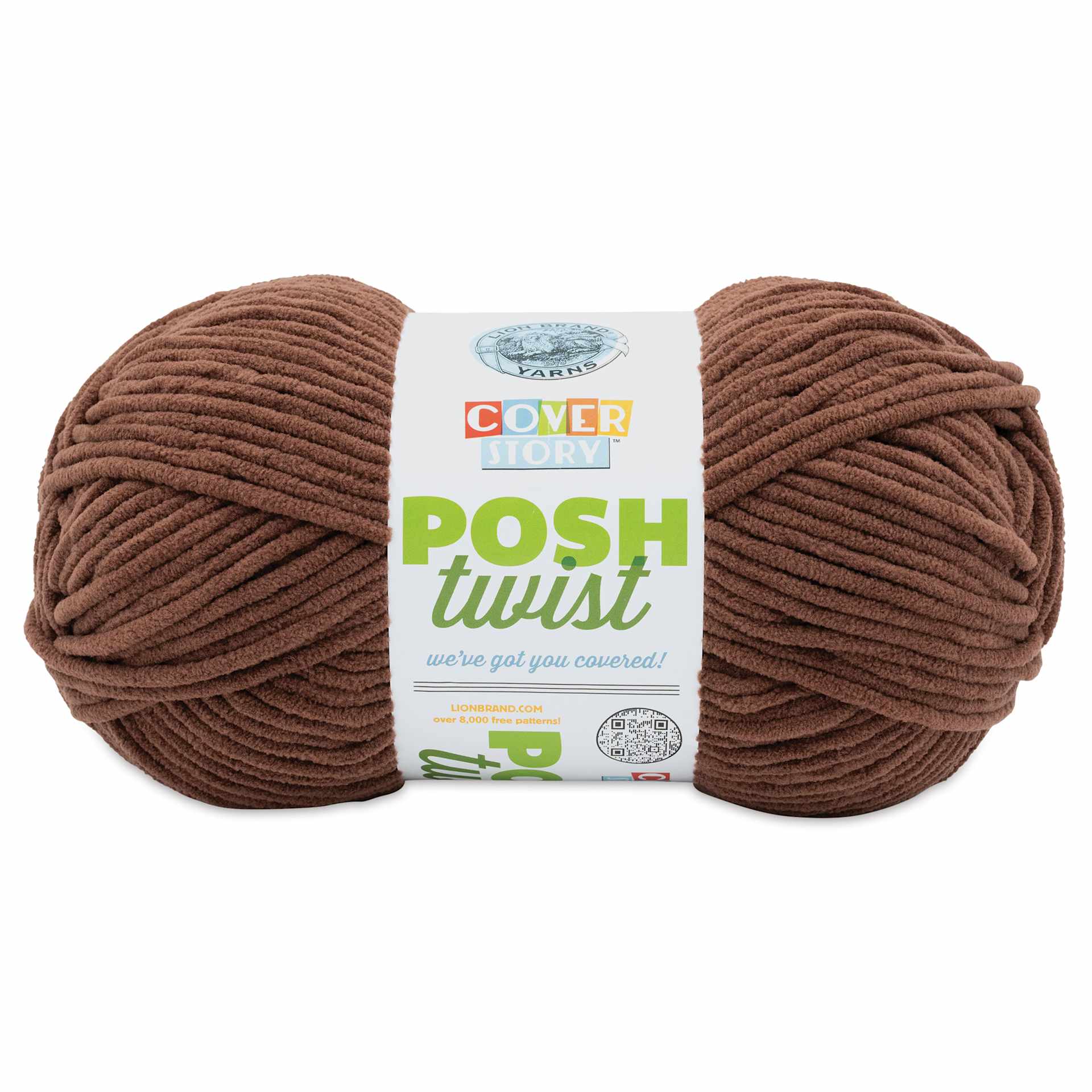 Lion Brand Cover Story Posh Twist Yarn - Chocolate Fudge, 232 yds
