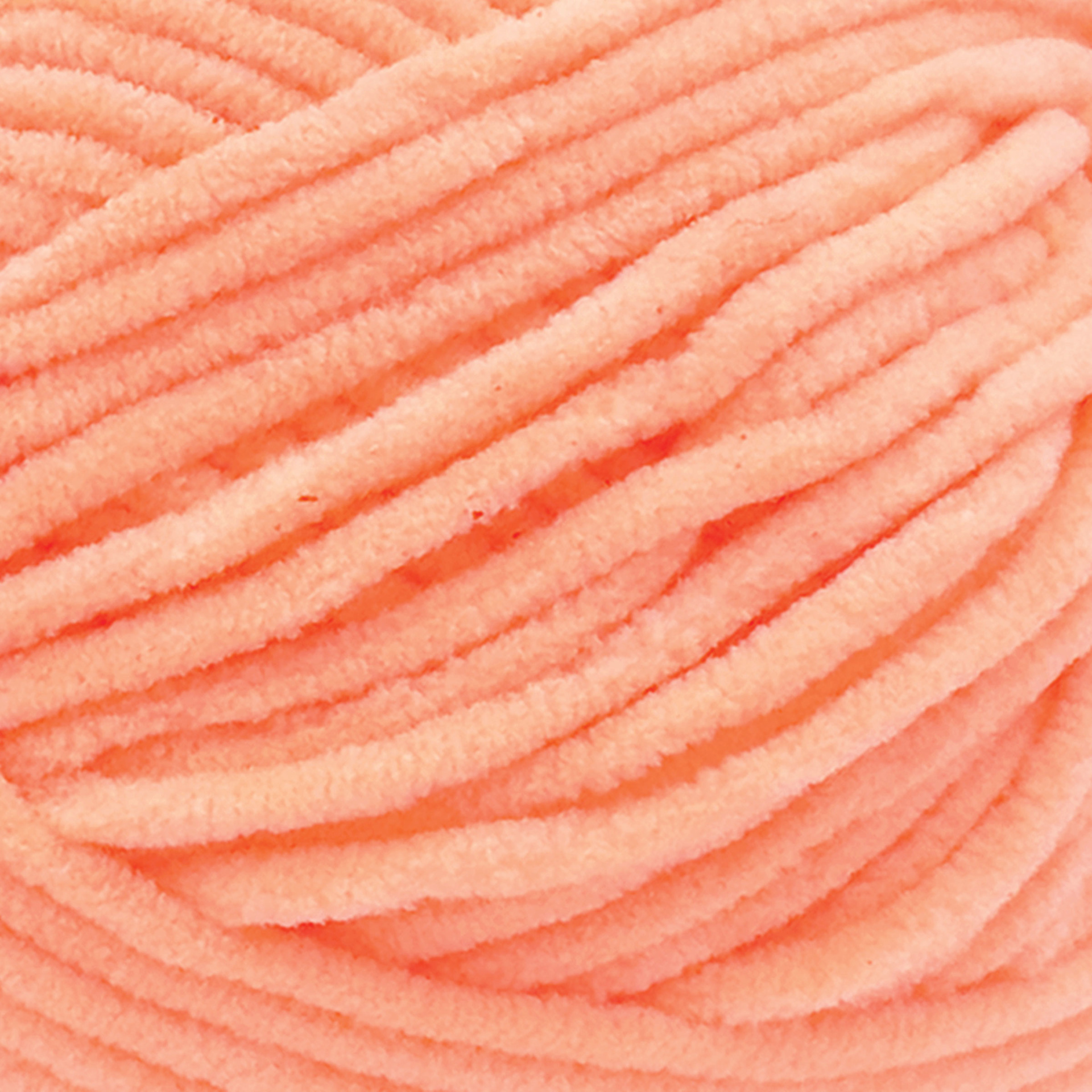 Lion Brand Cover Story Posh Twist Yarn - Sherbet Glow, 232 yds close up to show texture