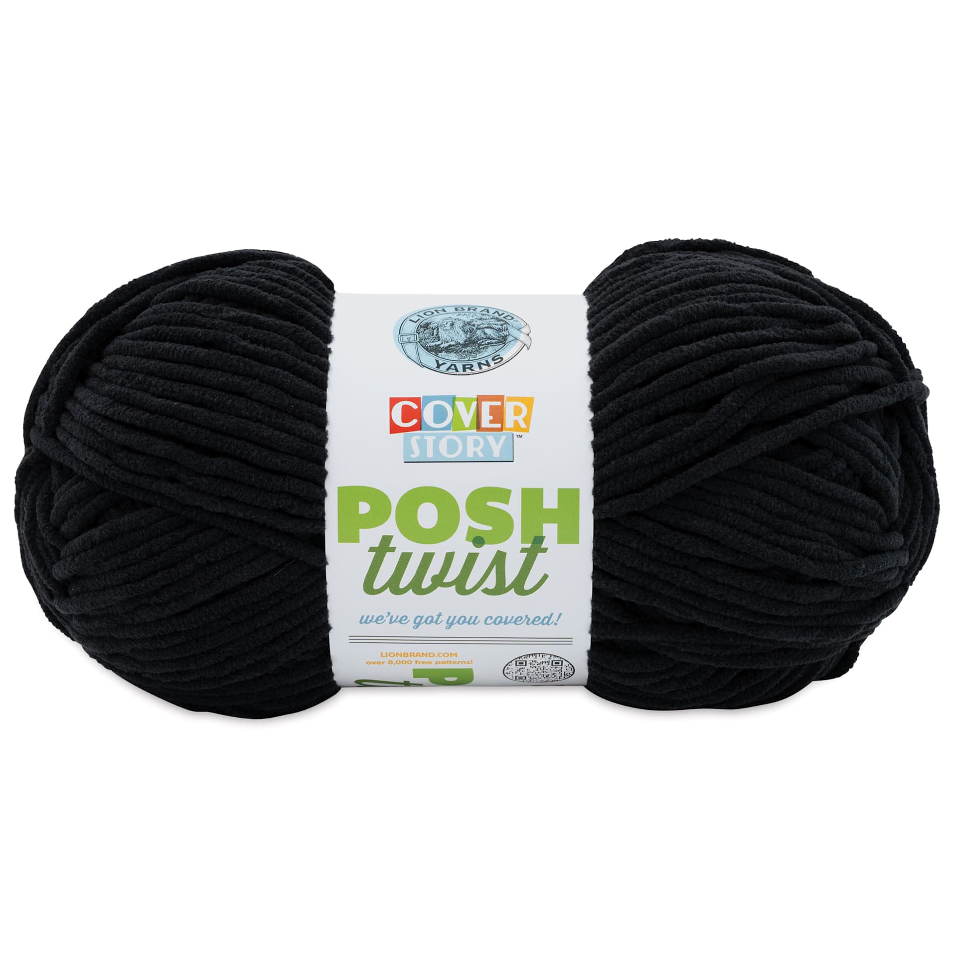 Lion Brand Cover Story Posh Twist Yarn - Black Sesame Ice Cream, 232 yds