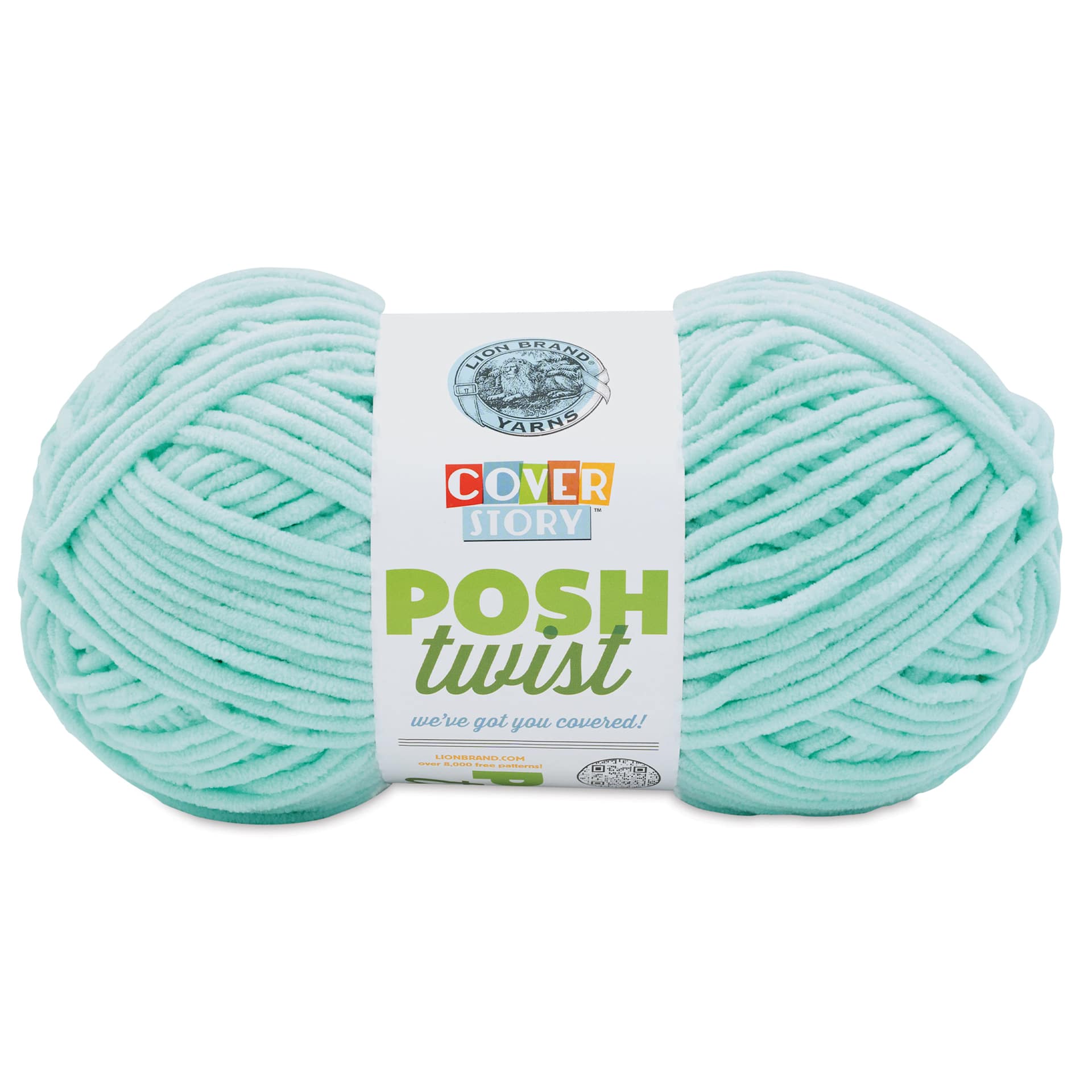 Lion Brand Cover Story Posh Twist Yarn - Mint Chip, 232 yds