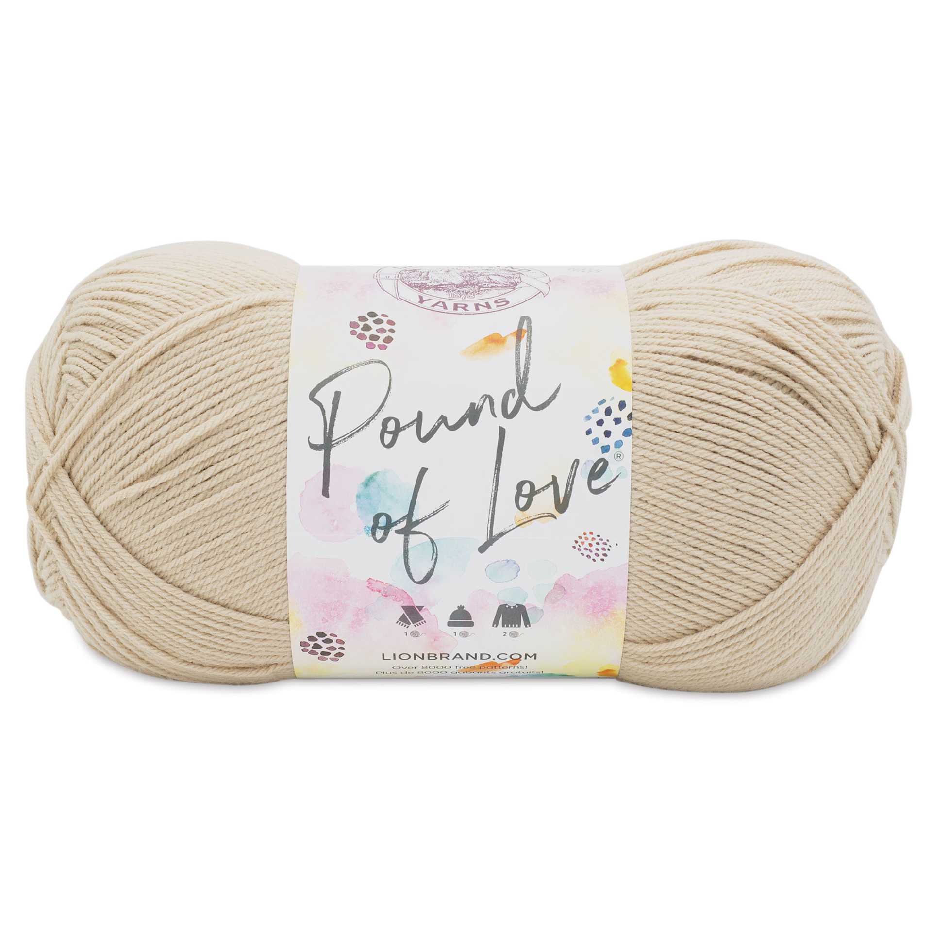 Lion Brand Pound of Love Yarn - Sugar Cookie, 16 oz
