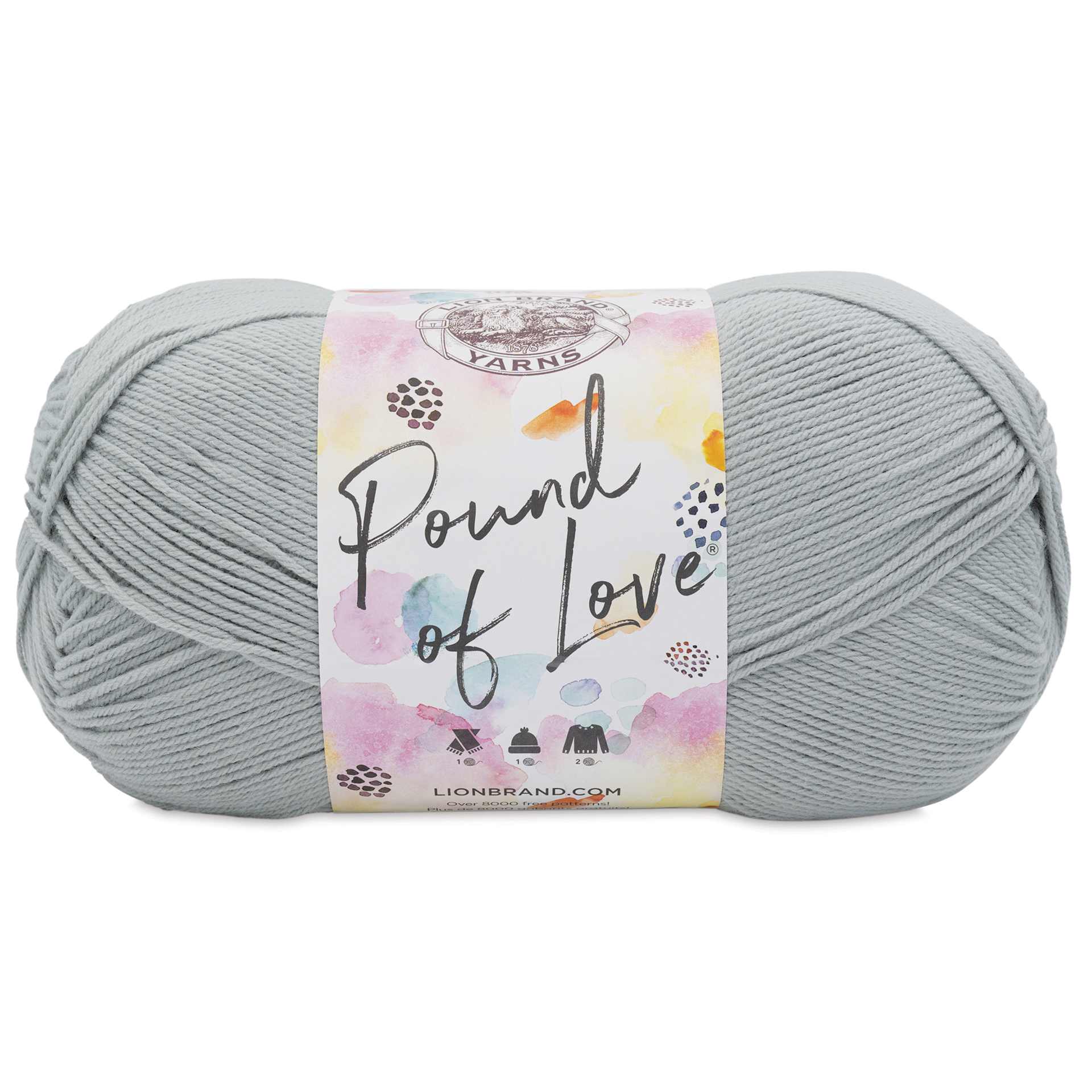 Lion Brand Pound of Love Yarn - Sleet, 16 oz