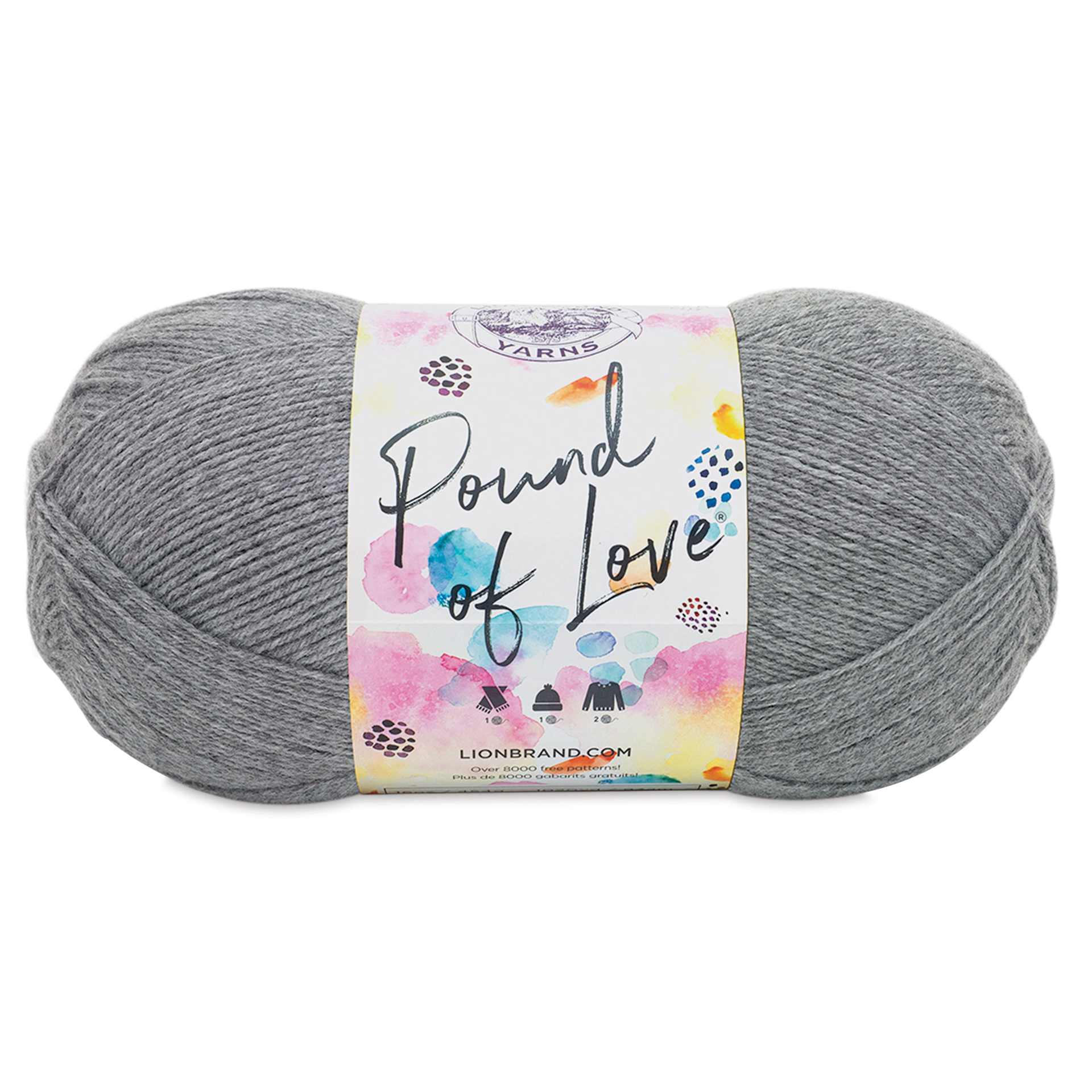 Lion Brand Pound of Love Yarn - Oxford Grey, 16 oz