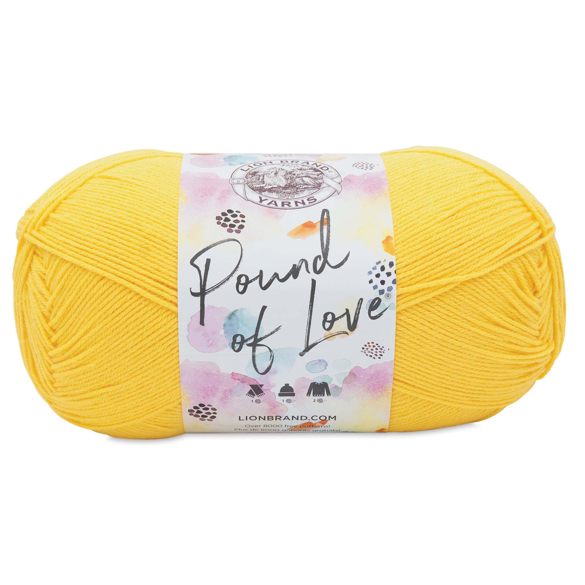 Lion Brand Pound of Love Yarn - Sunflower, 16 oz