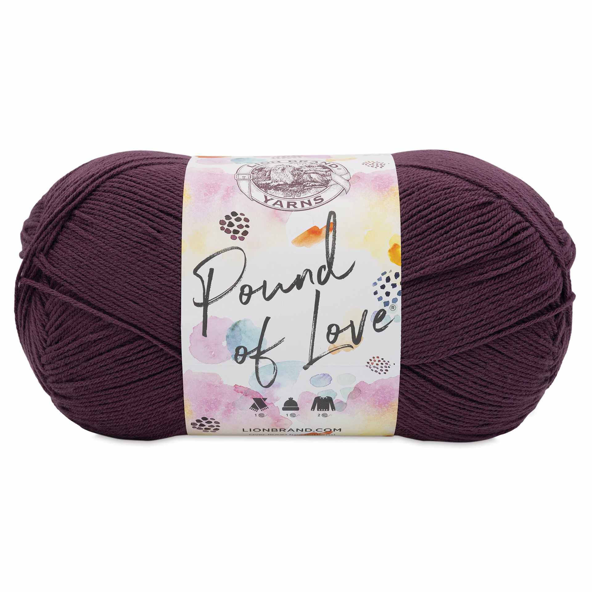 Lion Brand Pound of Love Yarn - Huckleberry, 16 oz