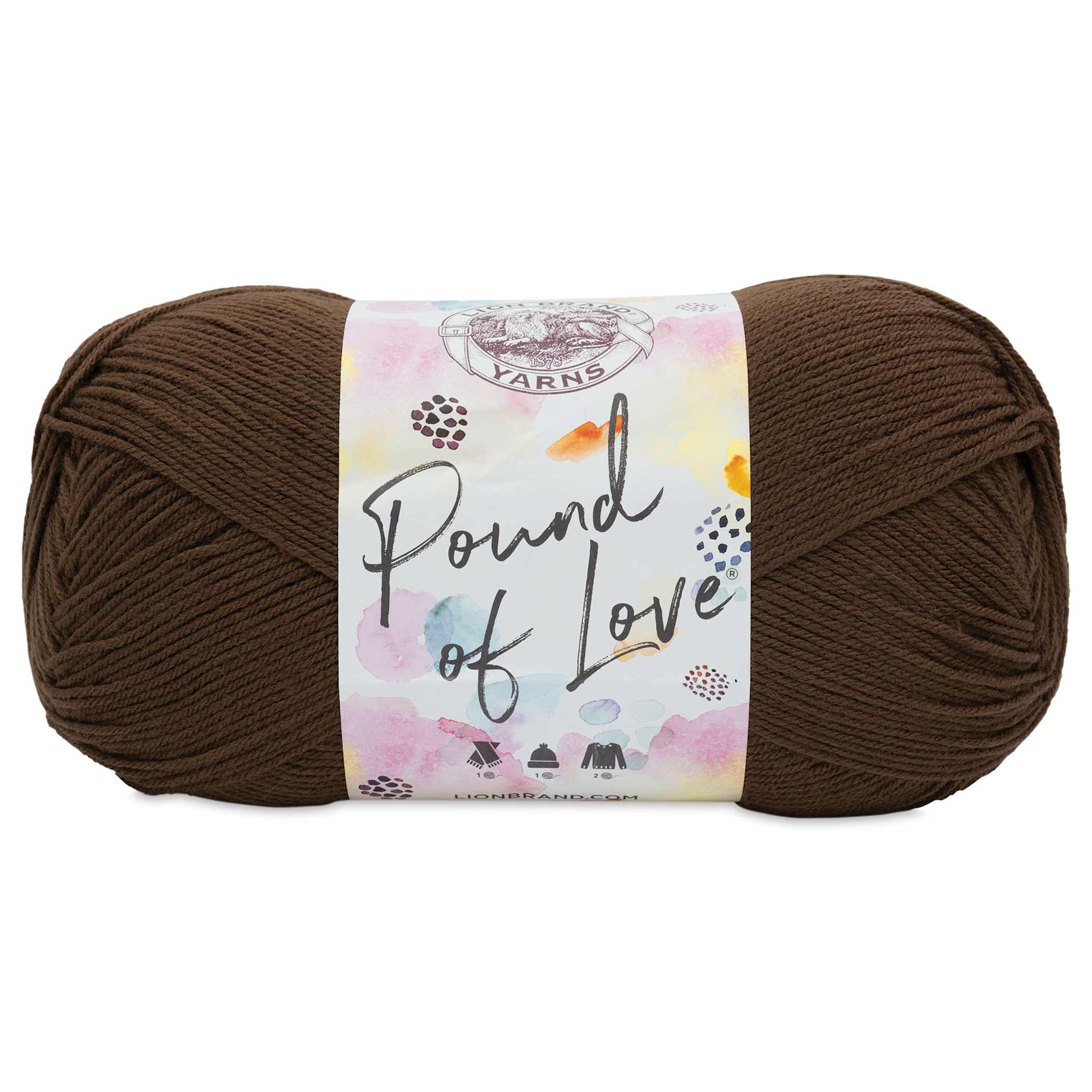 Lion Brand Pound of Love Yarn - Chocolate, 16 oz
