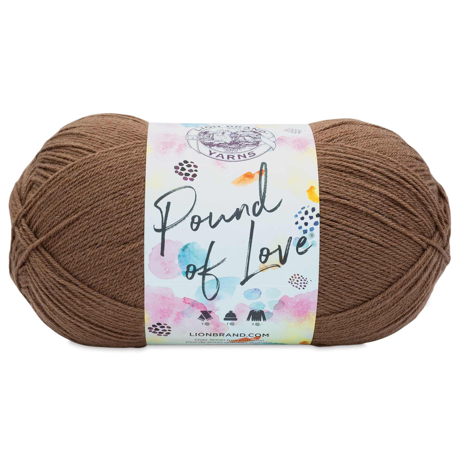 Lion Brand Pound of Love Yarn - Mocha, 16 oz