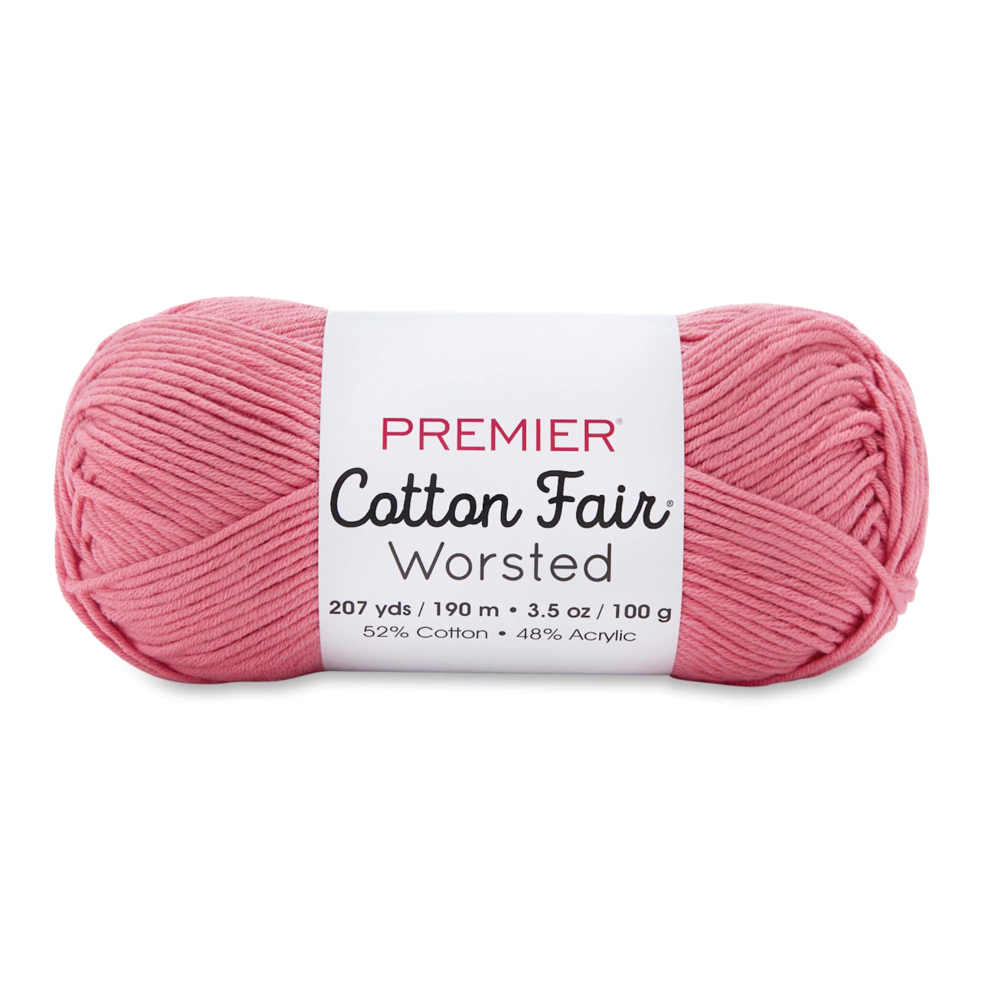 Premier Yarn Cotton Fair Worsted Yarn - Rosy, 207 yds