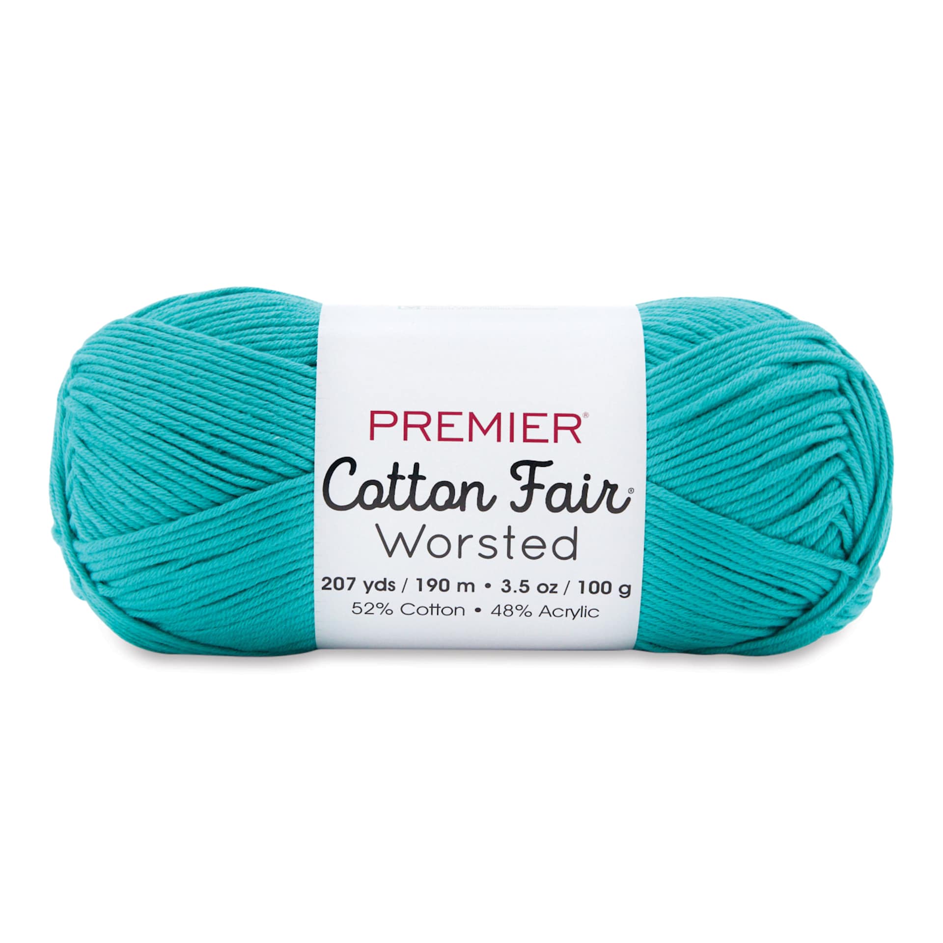 Premier Yarn Cotton Fair Worsted Yarn - Ocean, 207 yds