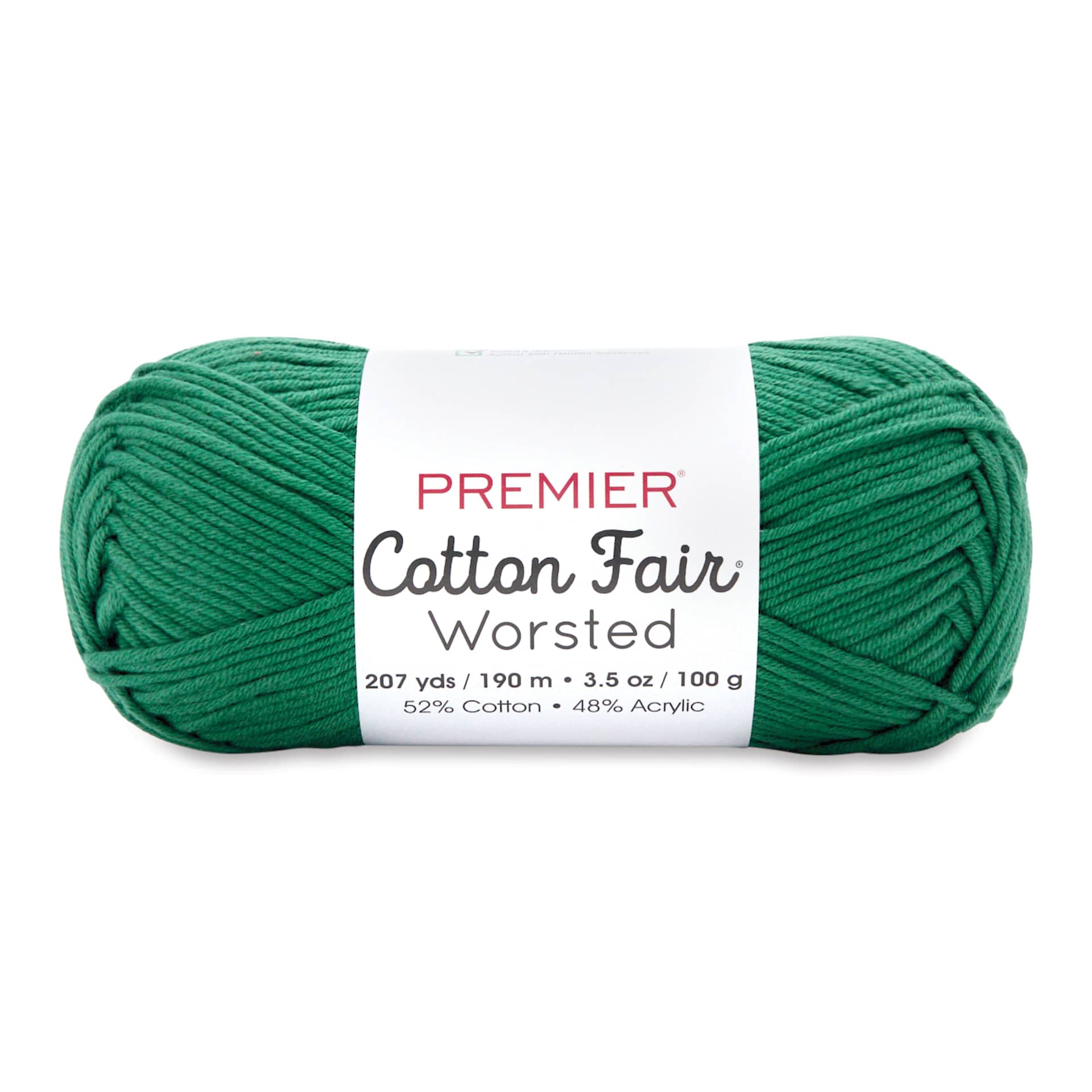 Premier Yarn Cotton Fair Worsted Yarn - Juniper, 207 yds