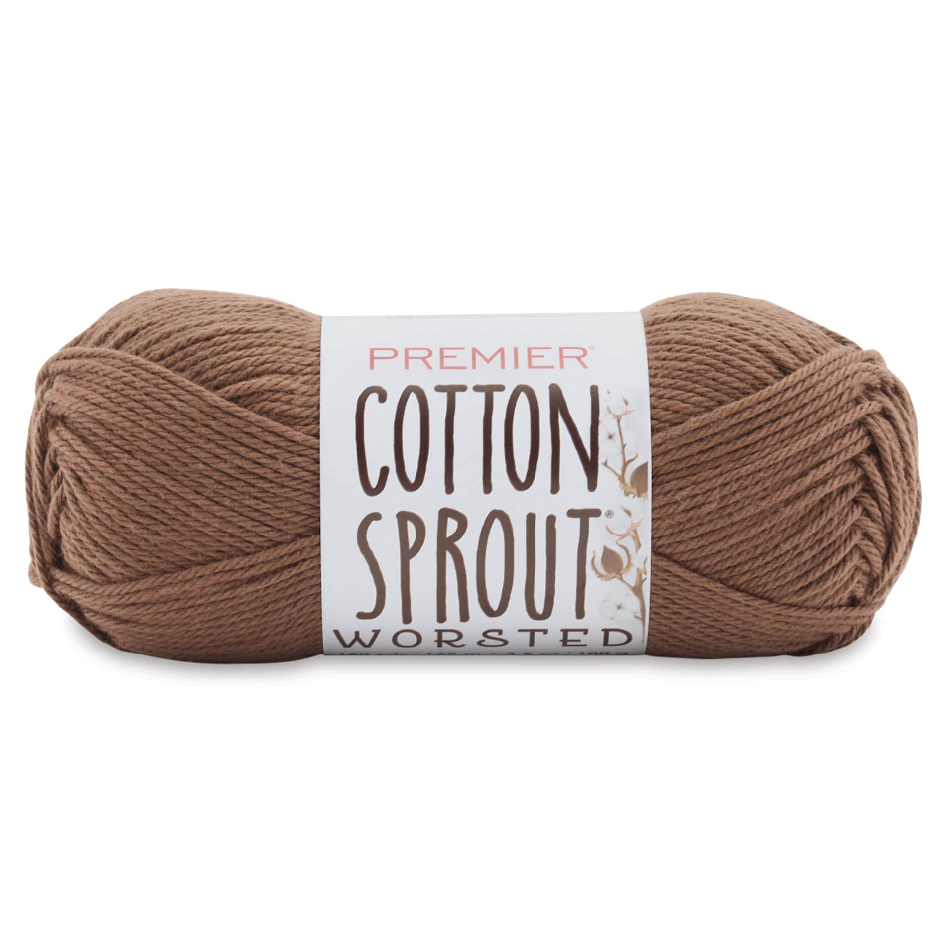 Premier Yarn Cotton Sprout Worsted Yarn - Molasses, 180 yds