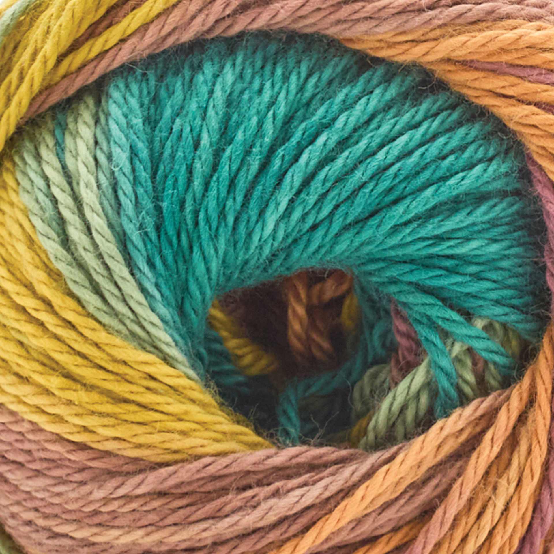 Premier Yarn Hipster Cotton Yarn - Fall Vibes, 229 yds close up showing texture