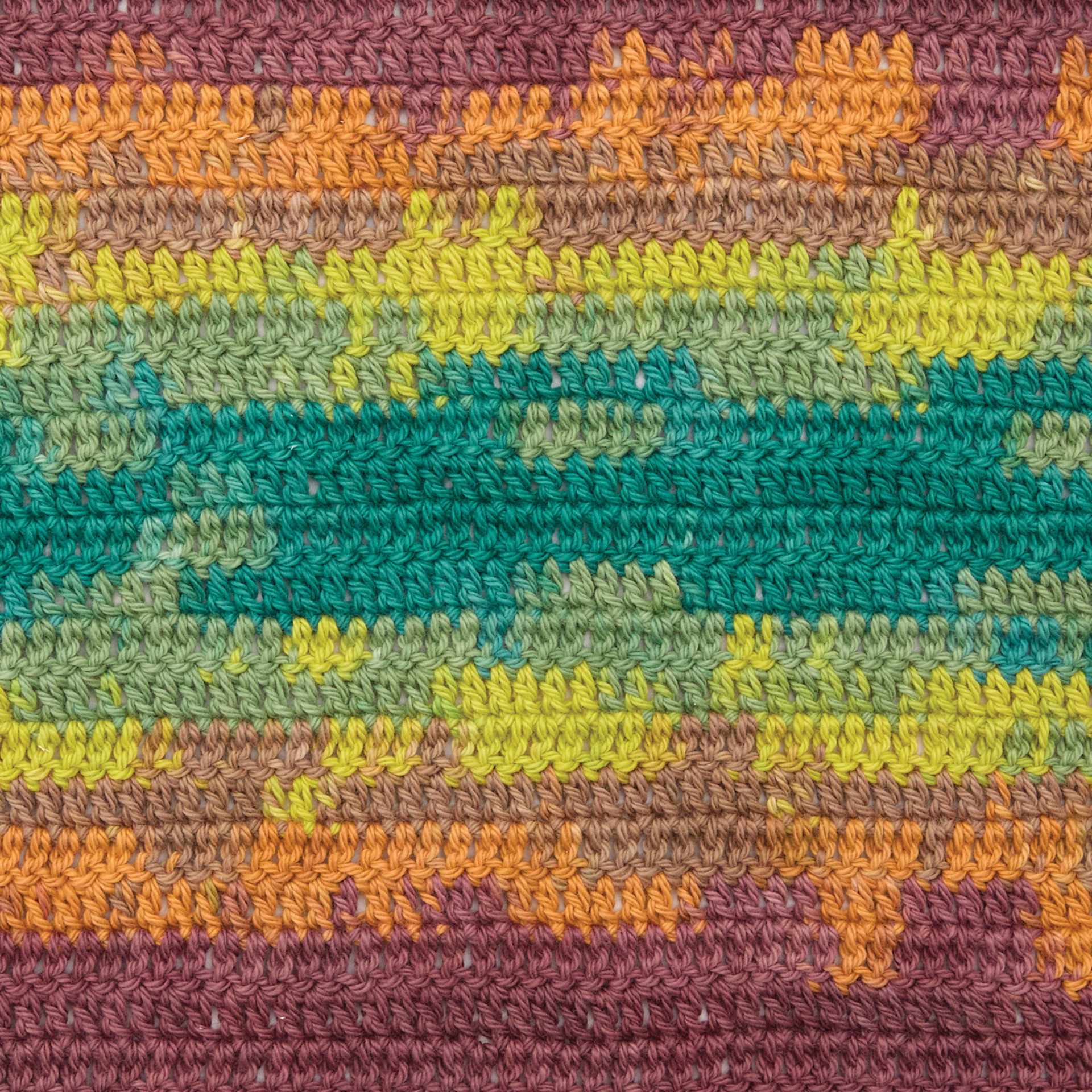 Premier Yarn Hipster Cotton Yarn - Fall Vibes, 229 yds showing crocheted pattern