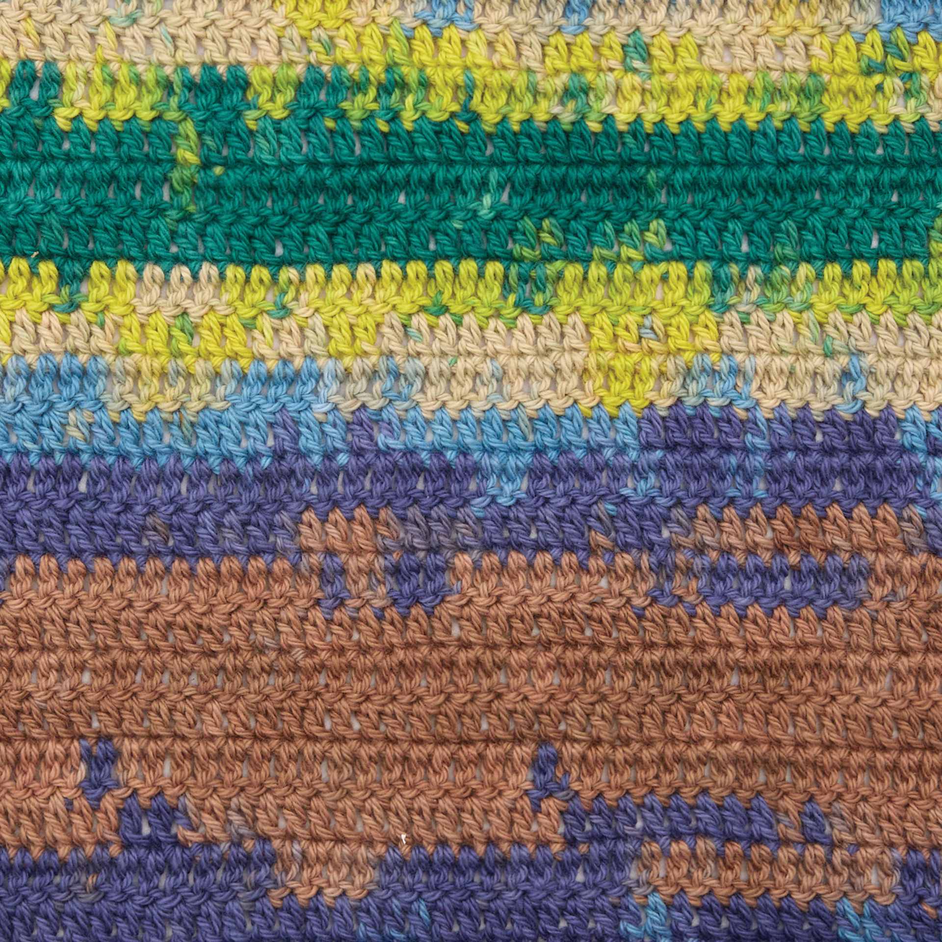 Premier Yarn Hipster Cotton Yarn - Plaid, 229 yds showing crochet pattern