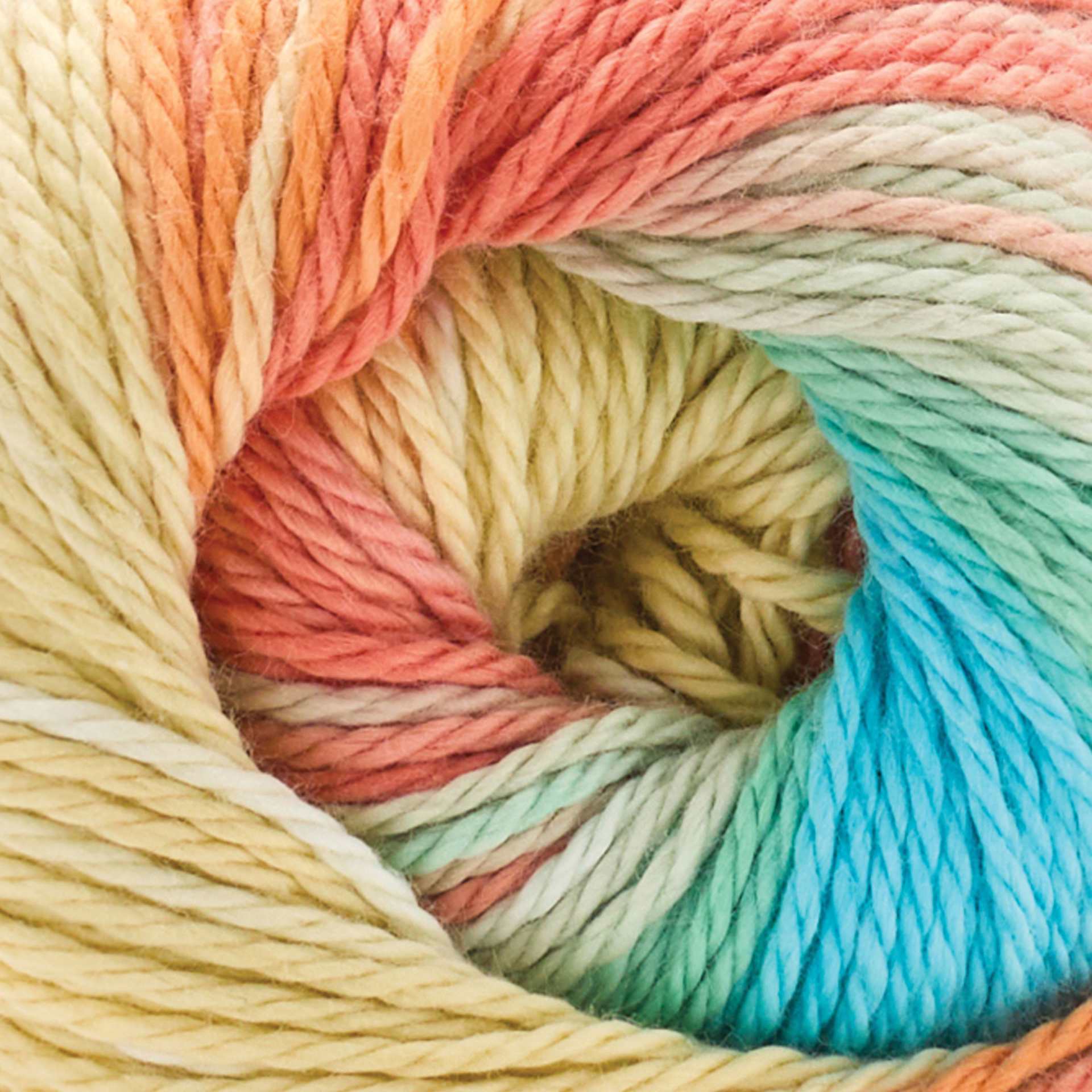 Premier Yarn Hipster Cotton Yarn - Beachball, 229 yds close up to show texture