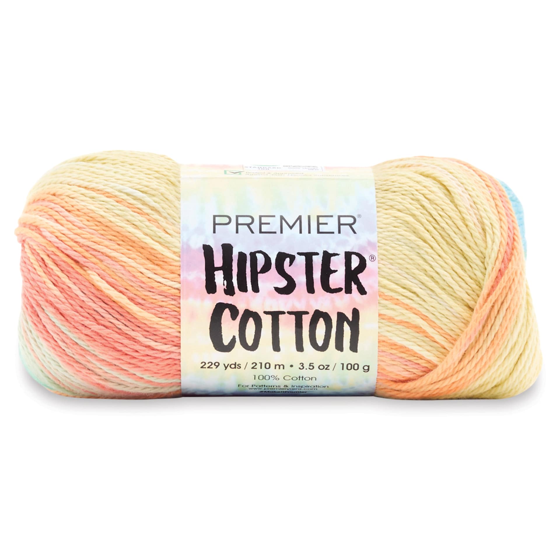 Premier Yarn Hipster Cotton Yarn - Beachball, 229 yds