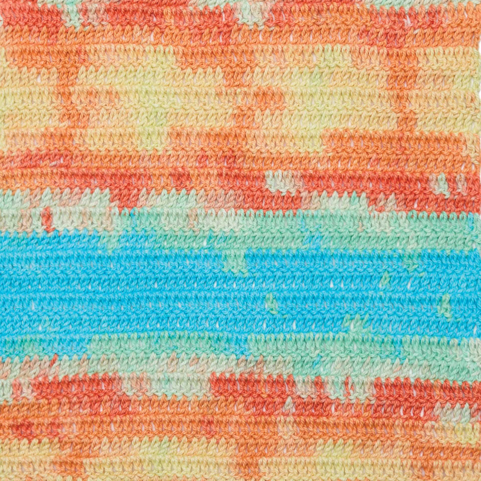 Premier Yarn Hipster Cotton Yarn - Beachball, 229 yds showing crocheted pattern