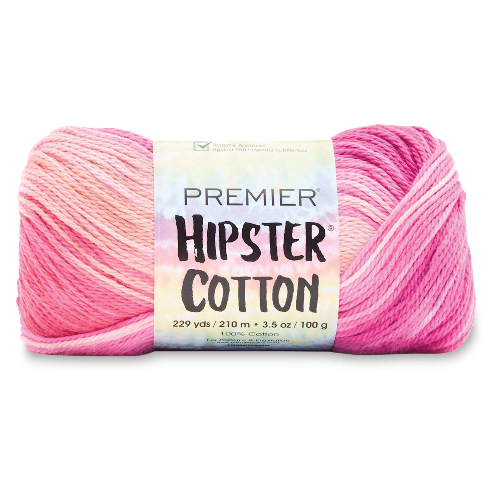 Premier Yarn Hipster Cotton Yarn - Roses, 229 yds