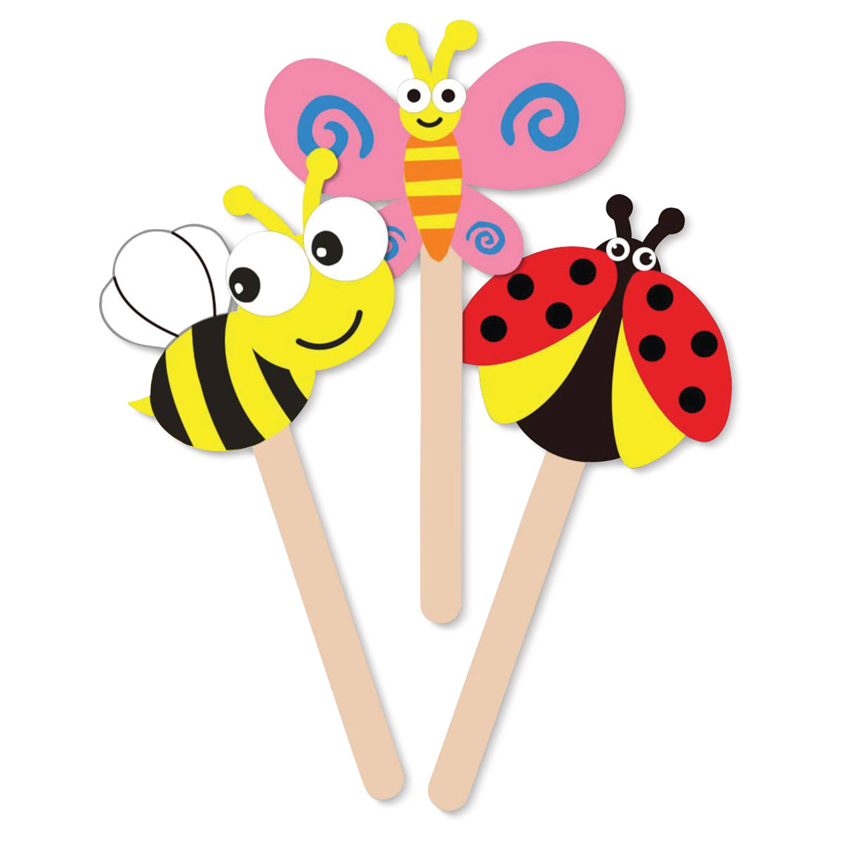 Krafty Kids DIY Foam-Fun Stick Puppets - Flying Insects