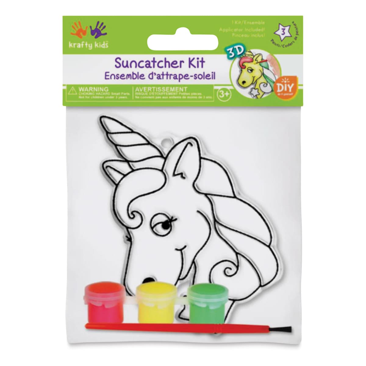 Krafty Kids DIY 3D Suncatcher Kit - Simple Unicorn (in packaging)