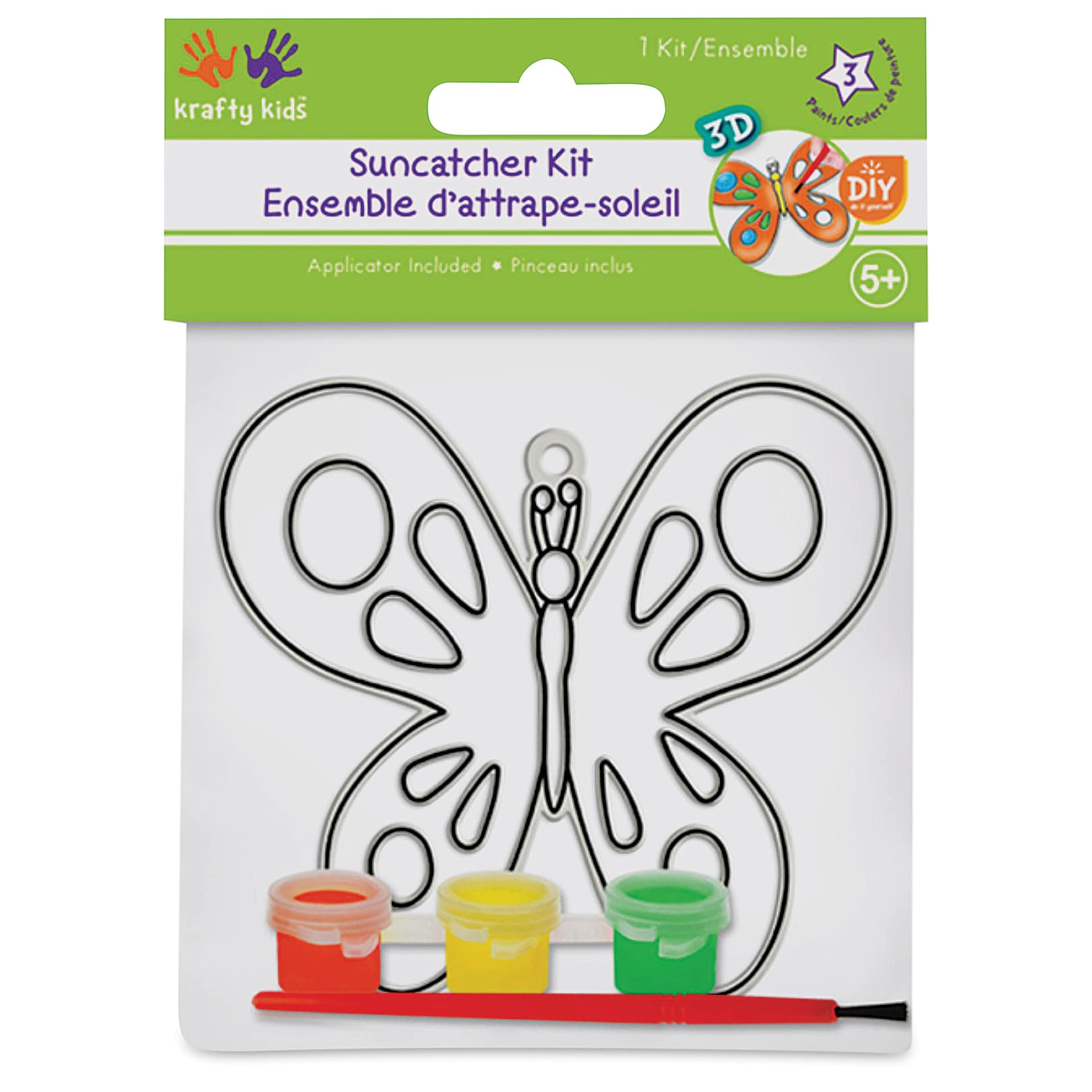 Krafty Kids DIY 3D Suncatcher Kit - Butterfly (front of packaging)