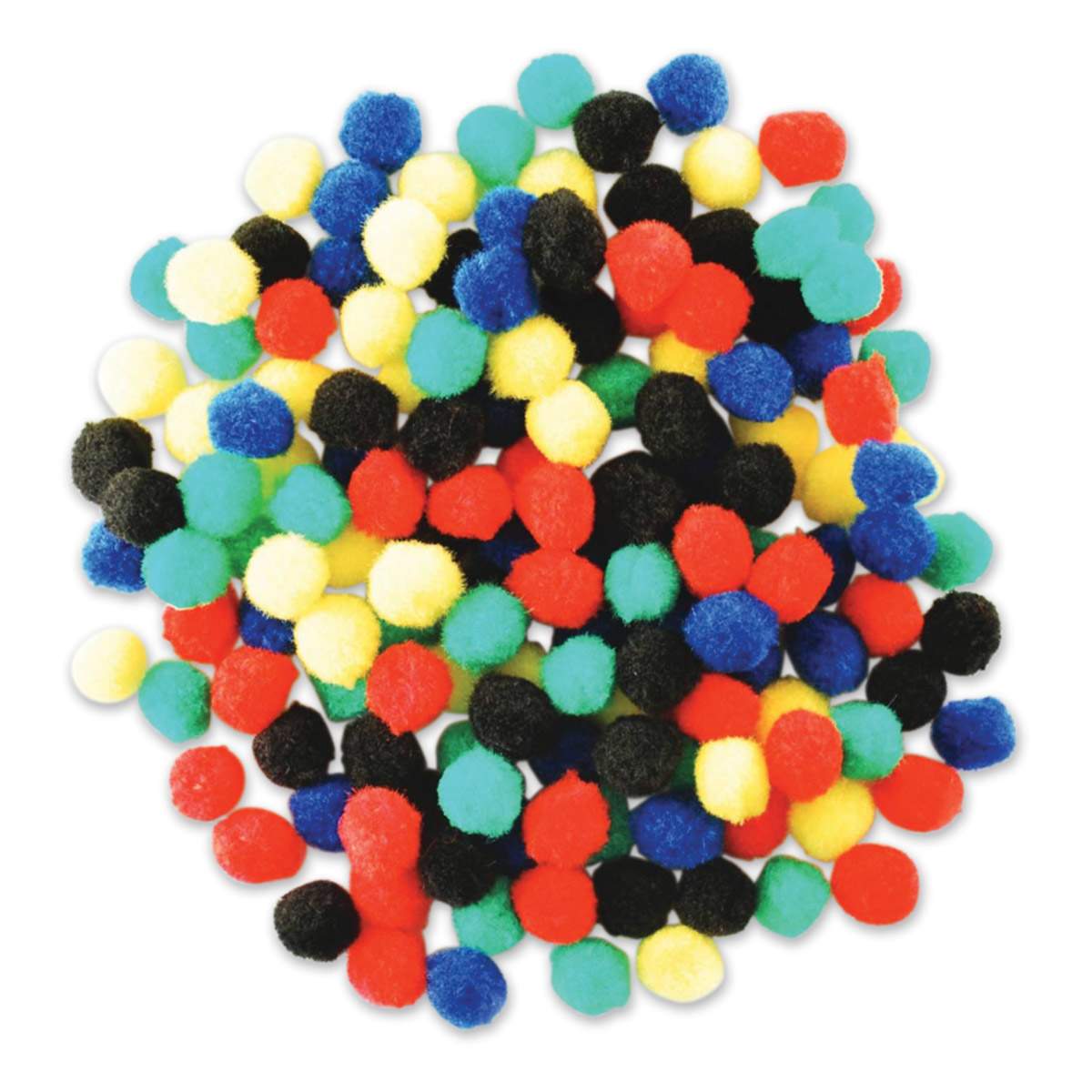 Krafty Kids Pom Poms - Primary Colors, 1/2", Mini, Package of 150