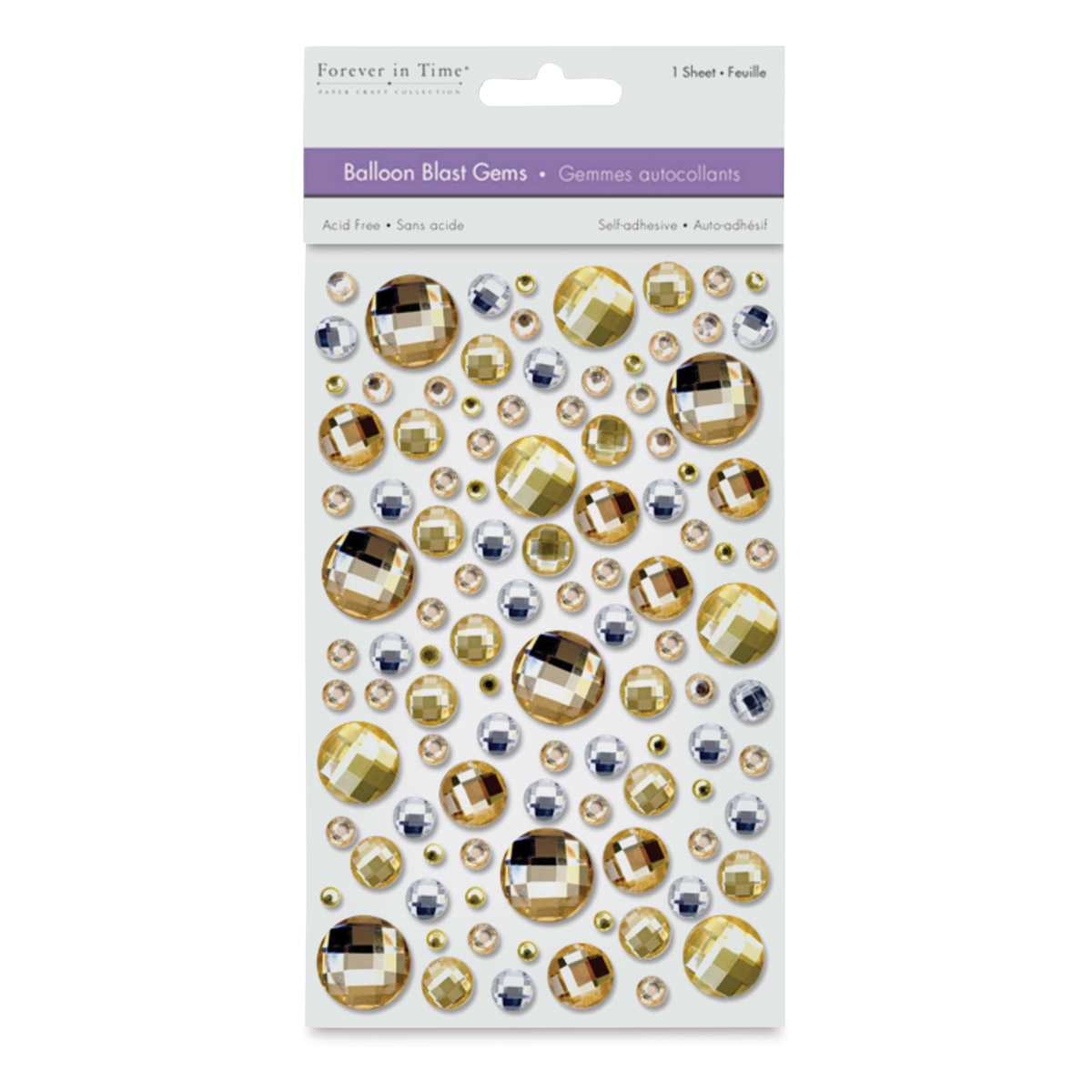 Balloon Blast Gem Stickers - Golden (In packaging)
