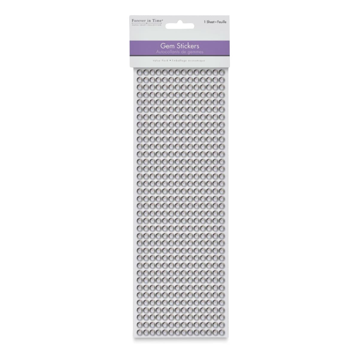 Gemstone Stickers - Crystal, 4" x 6" Sheet (In packaging)