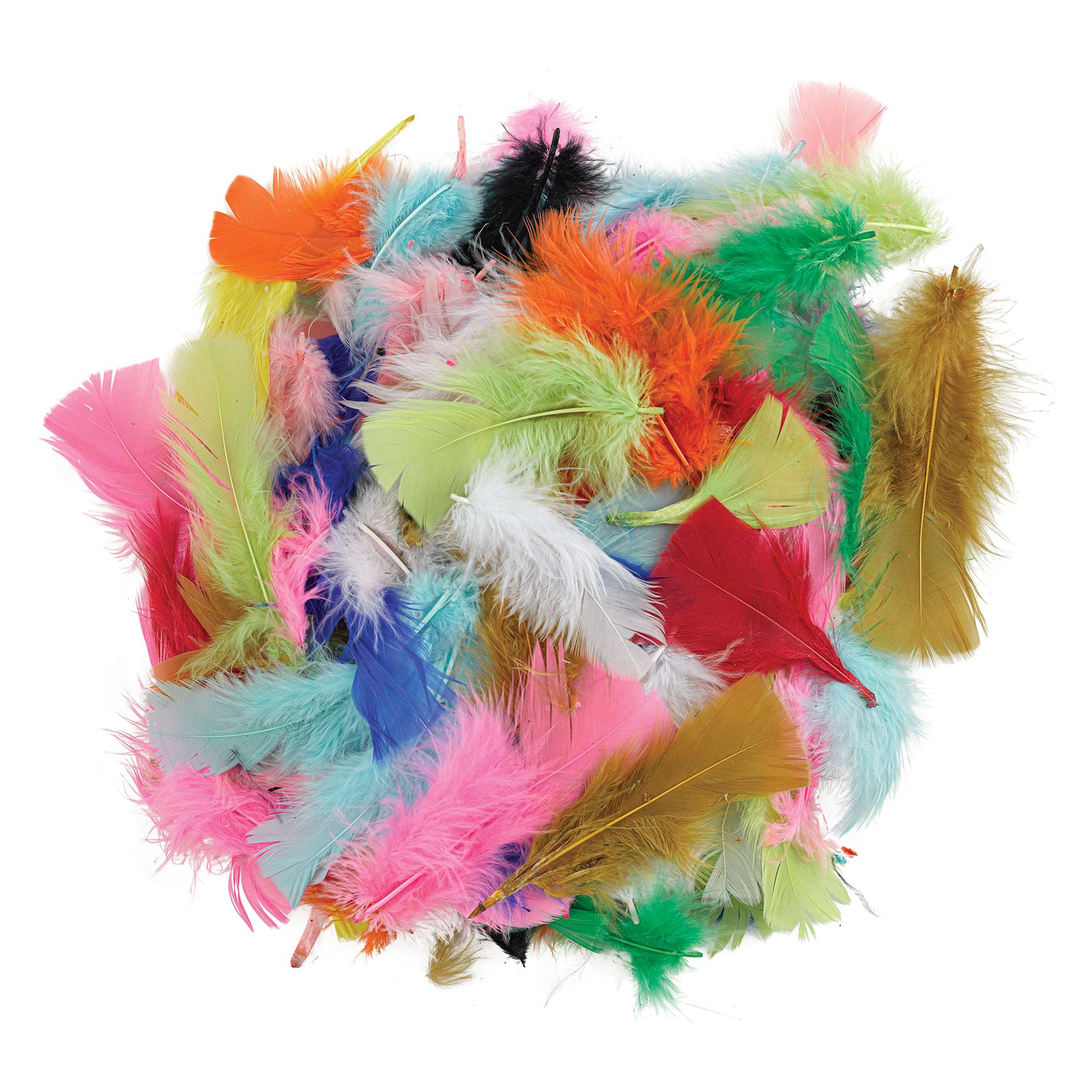 Creativity Street Plumage Feathers - Bright, outside of the 1 oz bag