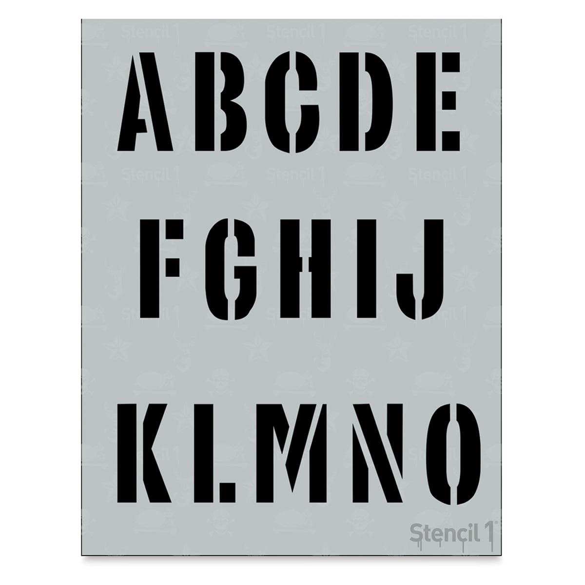 Stencil1 Font Stencil - Industrial, 1" Letters