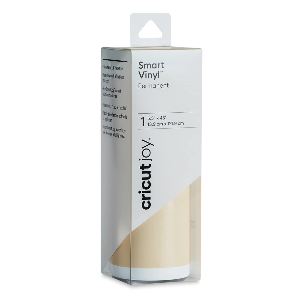 Cricut Joy Permanent Smart Vinyl - Parchment, 5-1/2" x 48", Roll (In packaging)