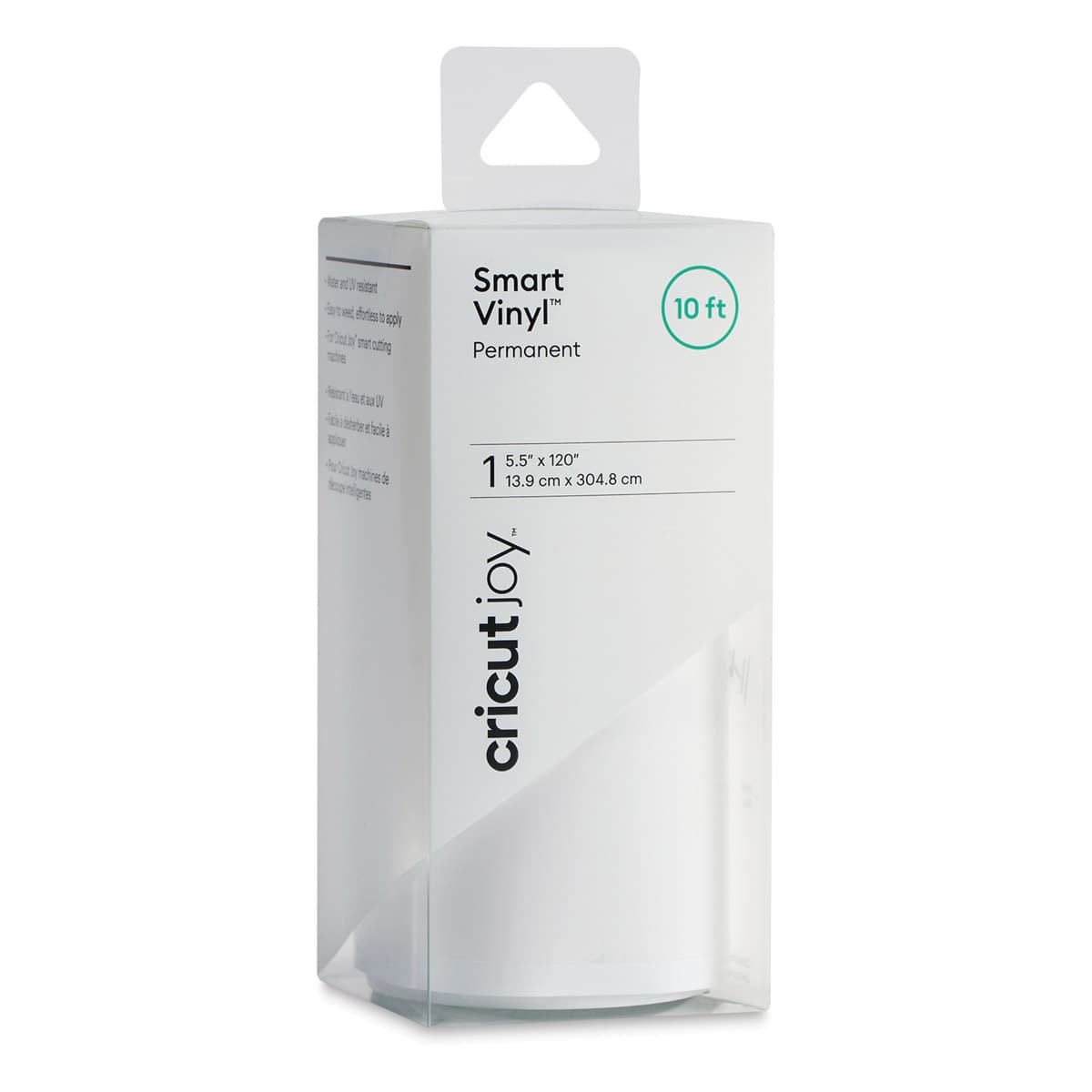Cricut Joy Permanent Smart Vinyl - White, 5-1/2" x 10 ft, Roll (In packaging)