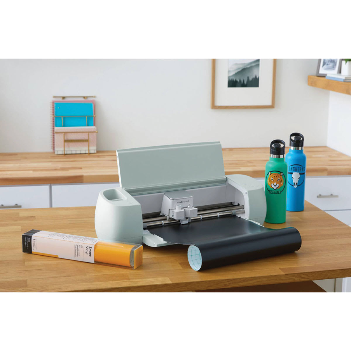 Cricut Permanent Smart Vinyl (Permanent Smart Vinyl pictured with Cricut Maker 3 and water bottles)