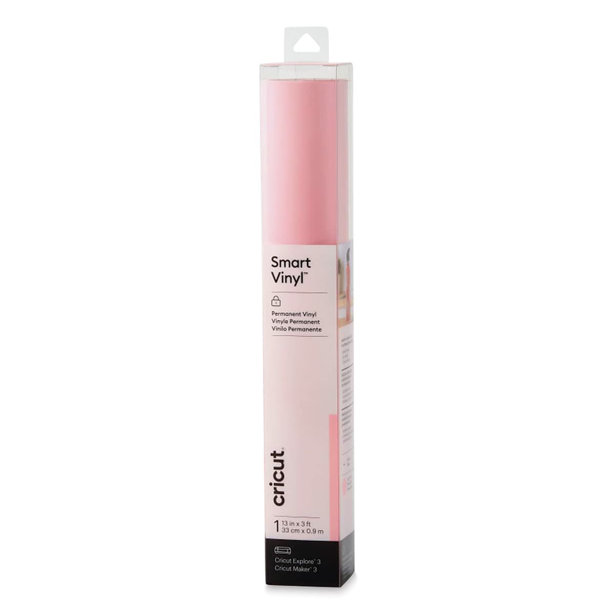 Cricut Permanent Smart Vinyl - Light Pink, 13" x 3 ft, Roll (In packaging)