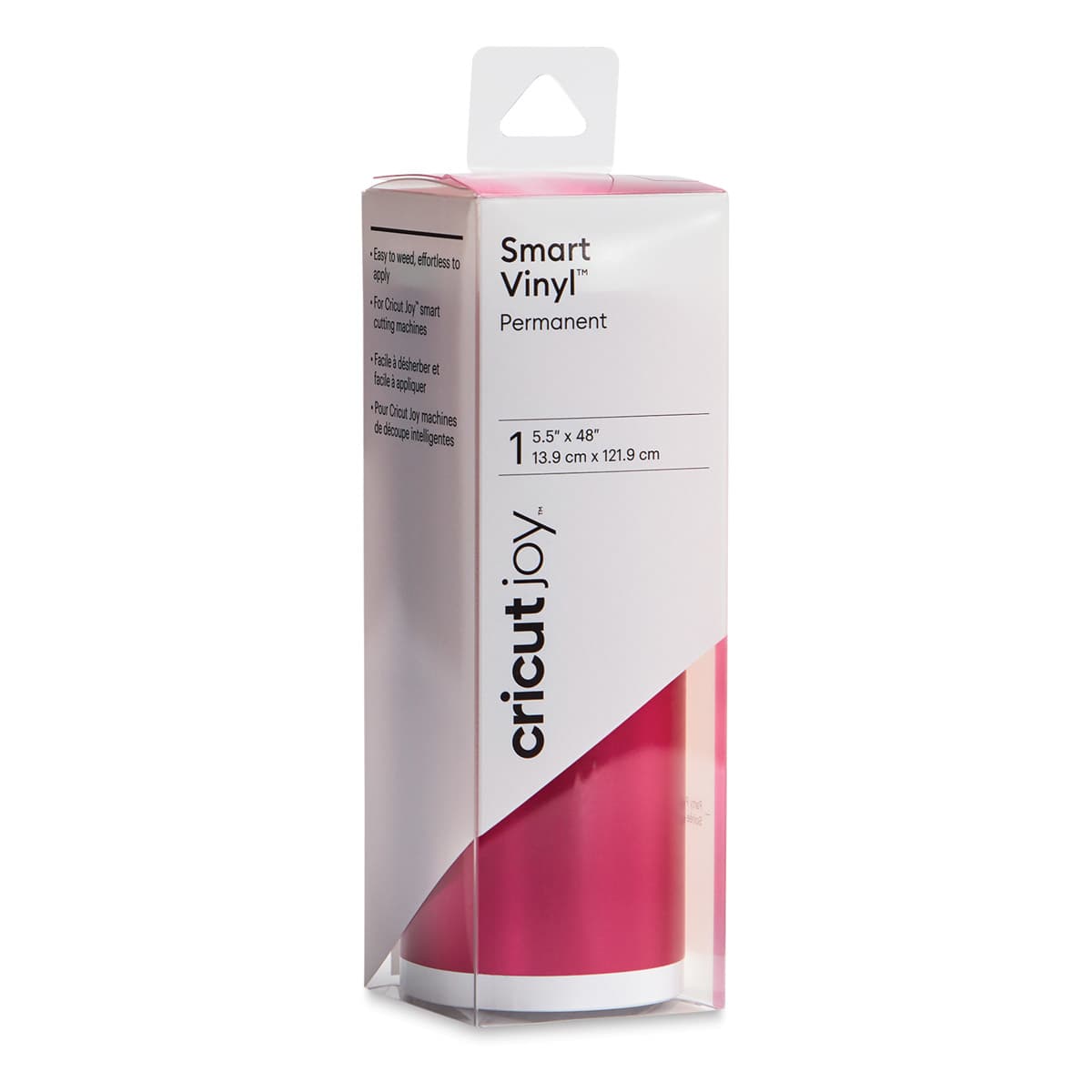 Cricut Joy Permanent Smart Vinyl - Matte Metallic Party Pink, 5-1/2" x 48", Roll (In packaging)