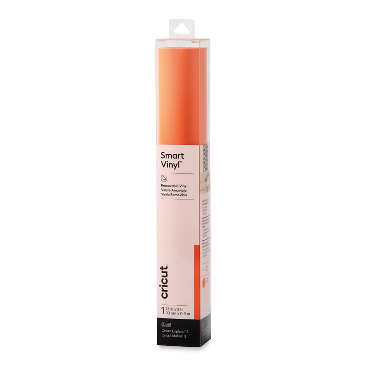 Cricut Removable Smart Vinyl - Orange, 13" x 3 ft, Roll (In packaging)