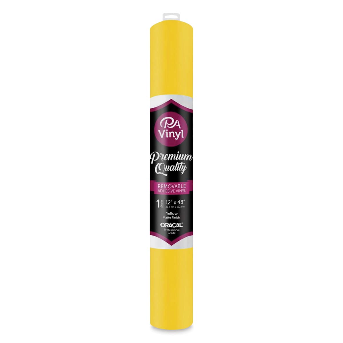 PA Vinyl Removable Vinyl - Matte Yellow, 12" W x 48" L
