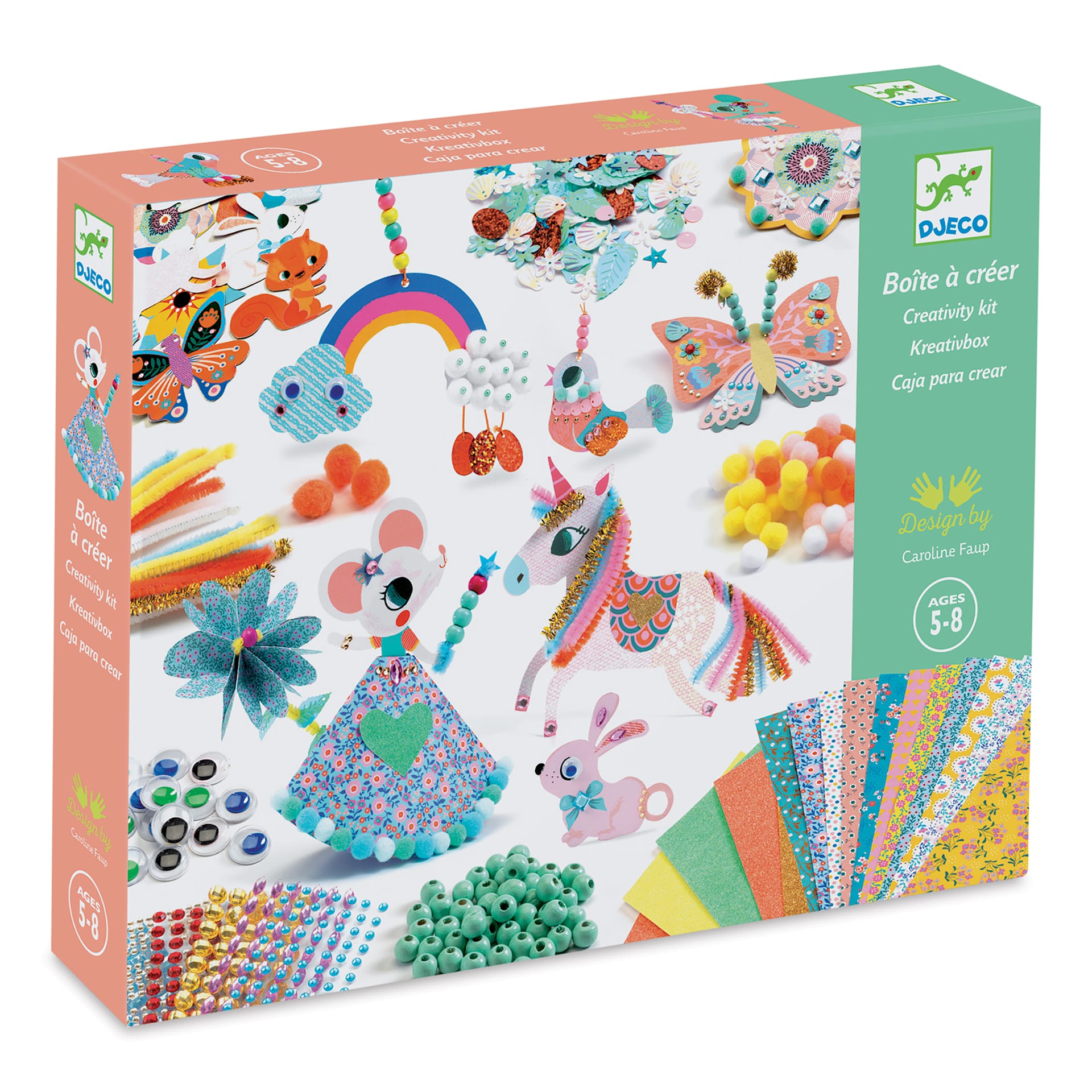 Djeco Le Grand Artist Creativity Kit (Front of packaging, Angled view)