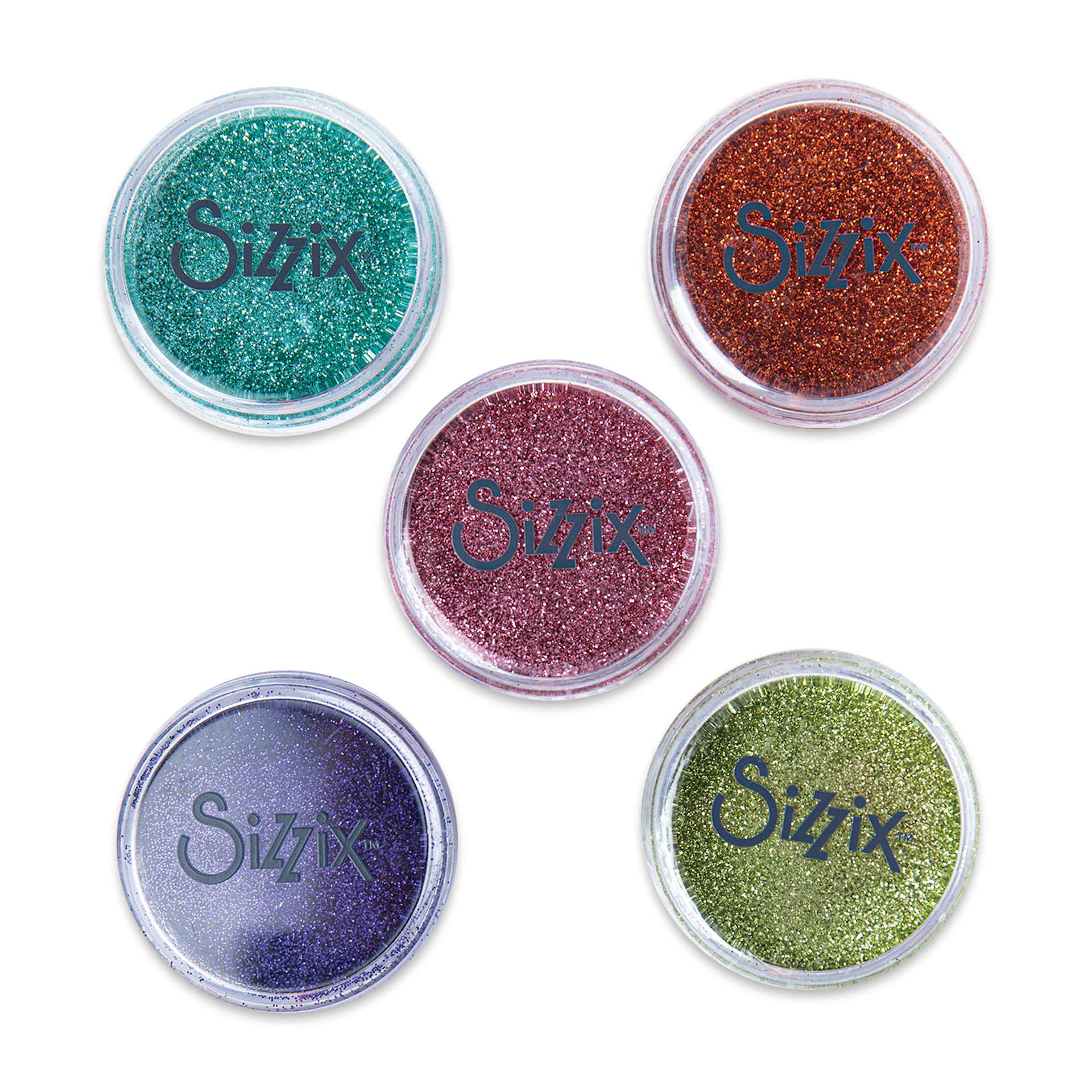 Sizzix Biodegradable Fine Glitter - Muted, Set of 5 Pots (included colors)