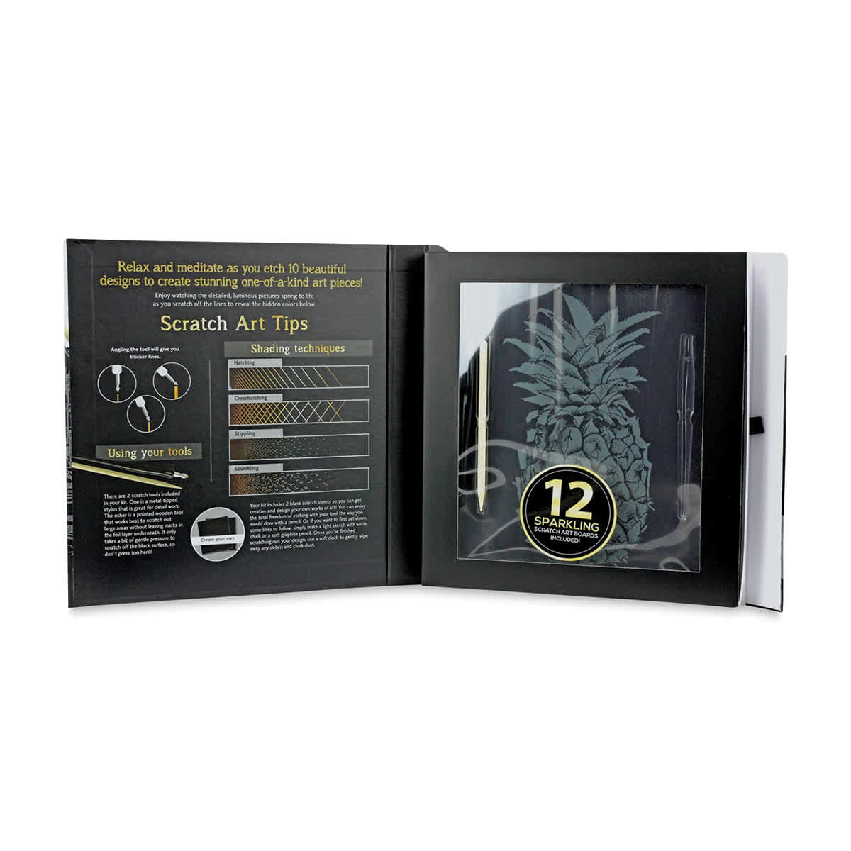 SpiceBox Sketch Plus Deluxe Foil Art Kit (Kit contents)