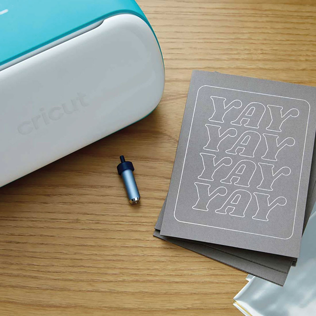 Cricut Joy Foil Transfer Kit (Sample card with foil lettering)