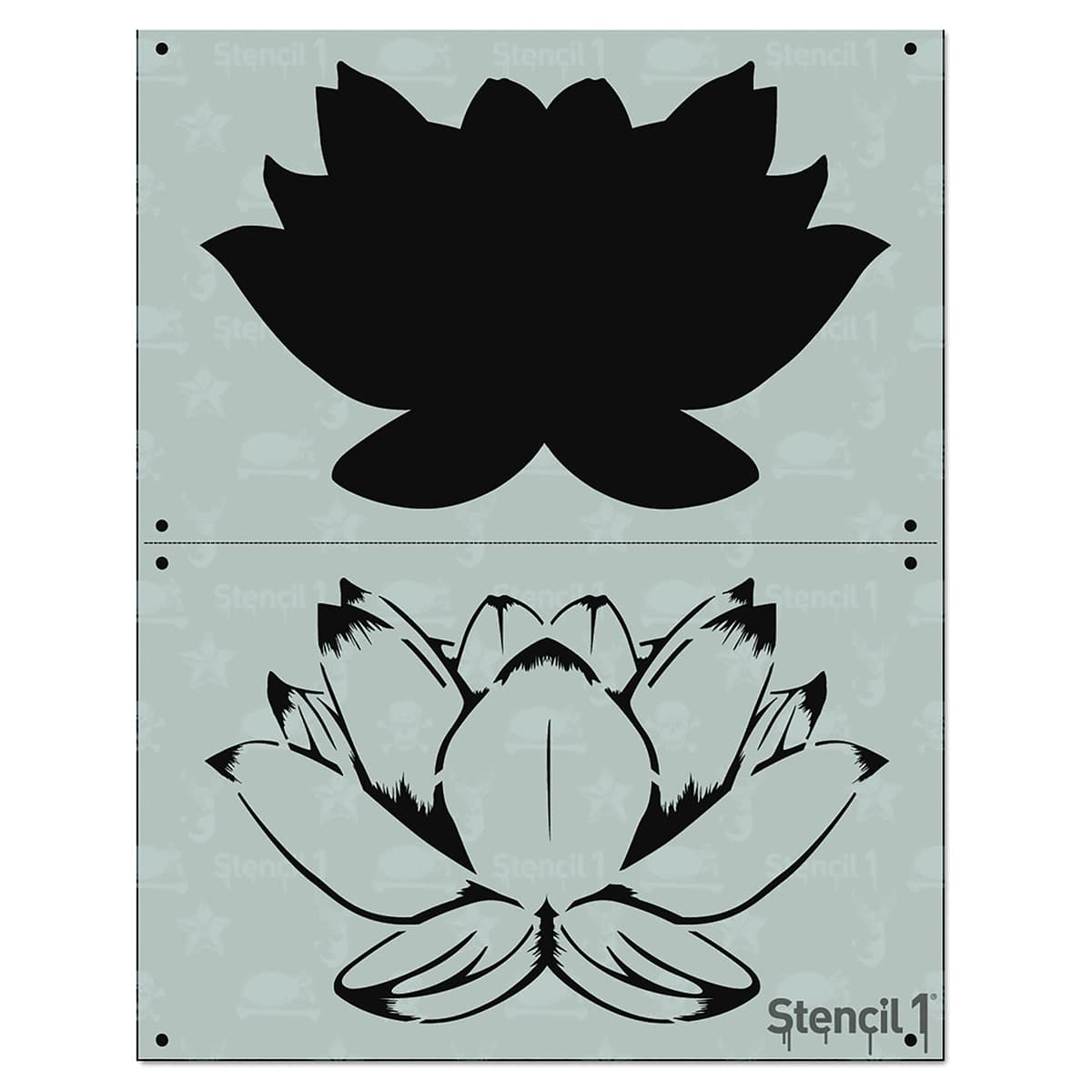 Stencil1 Multi-Layer Stencil, Lotus, 2 Layer