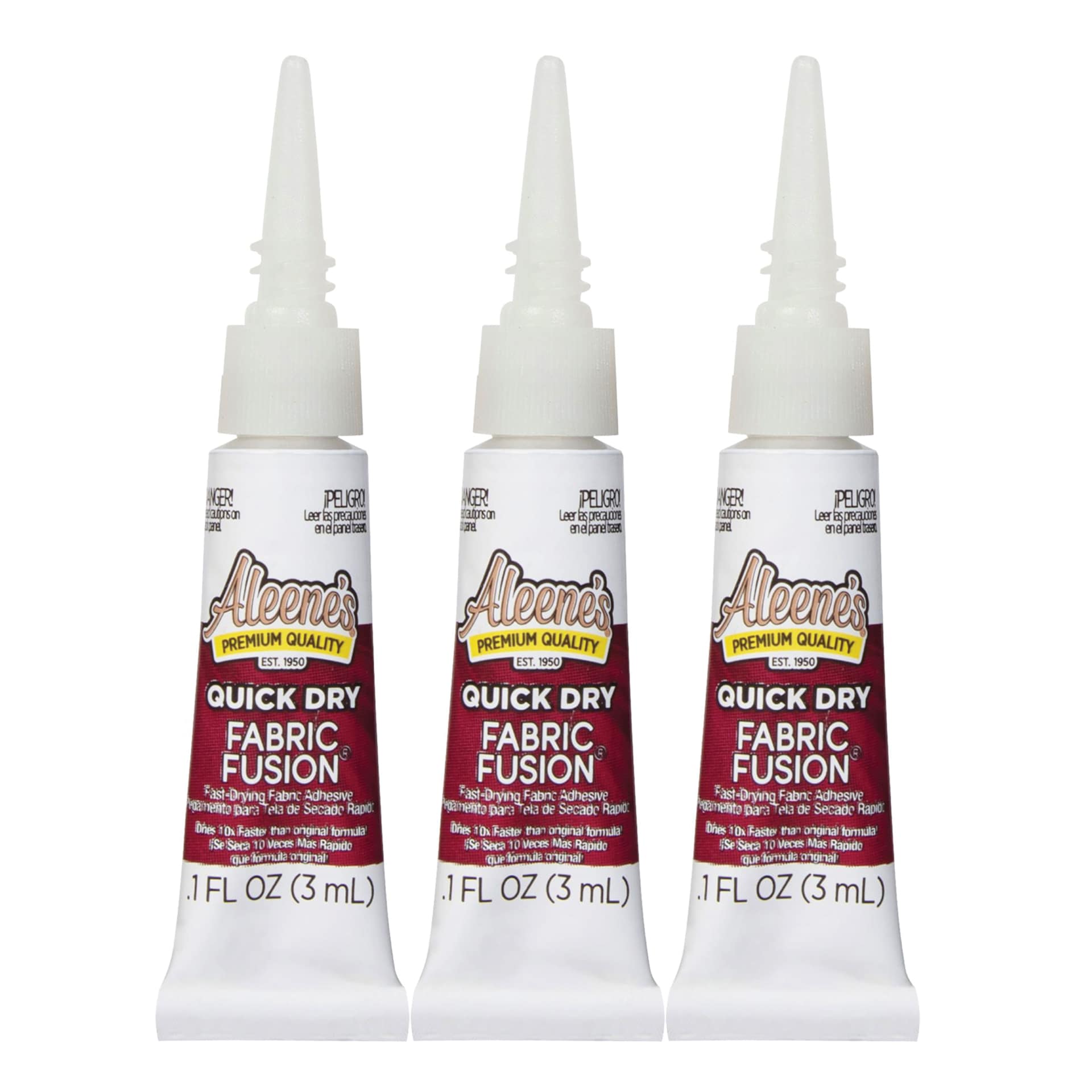 Aleene's Fabric Fusion Permanent Fabric Adhesive -  Pkg of 3