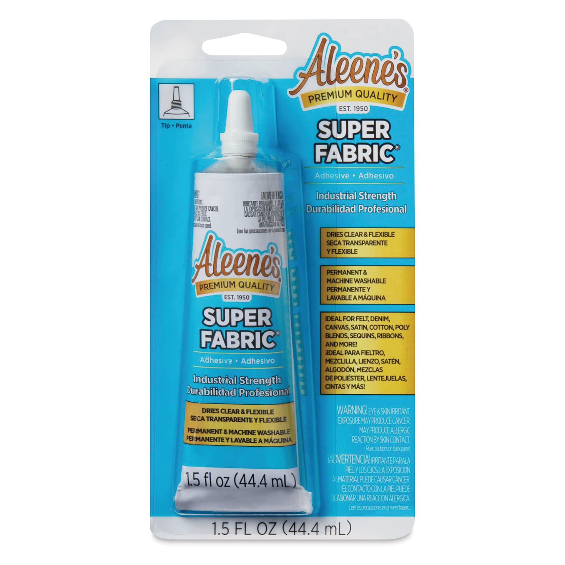 Aleene's Super Fabric Adhesive front of packaging