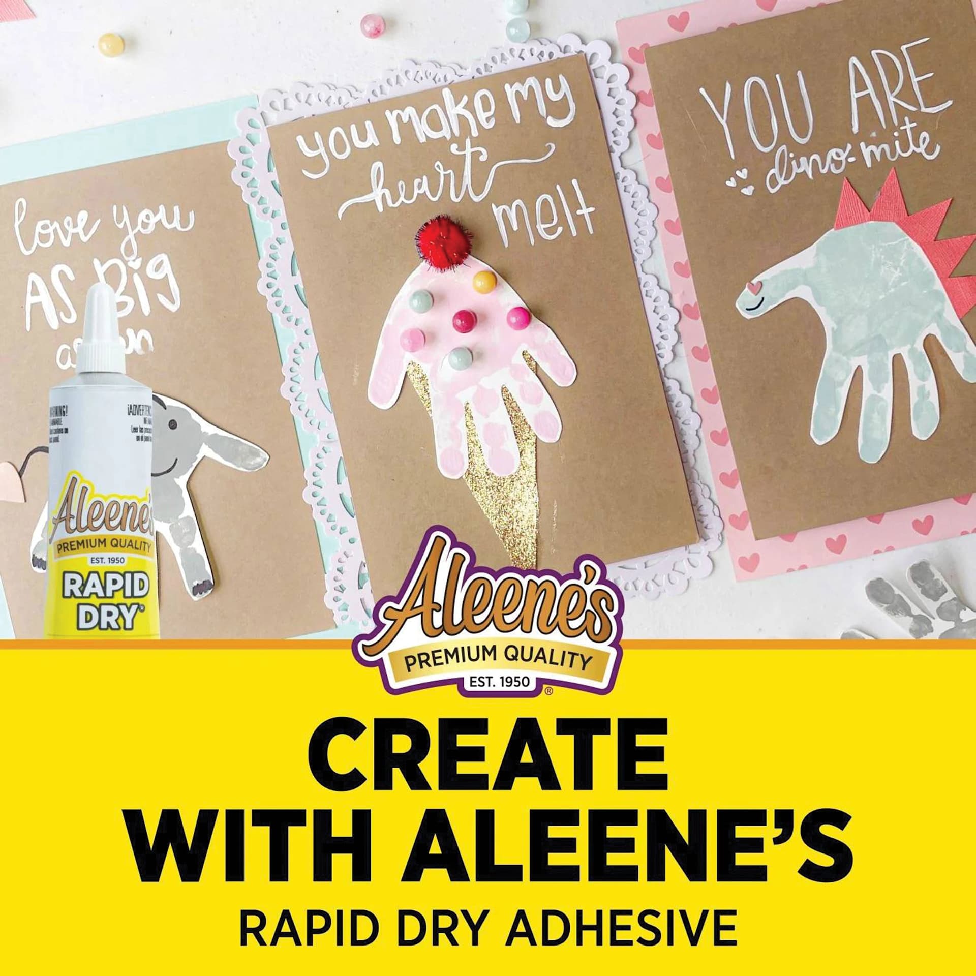 Create with Aleene's rapid dry adhesive.