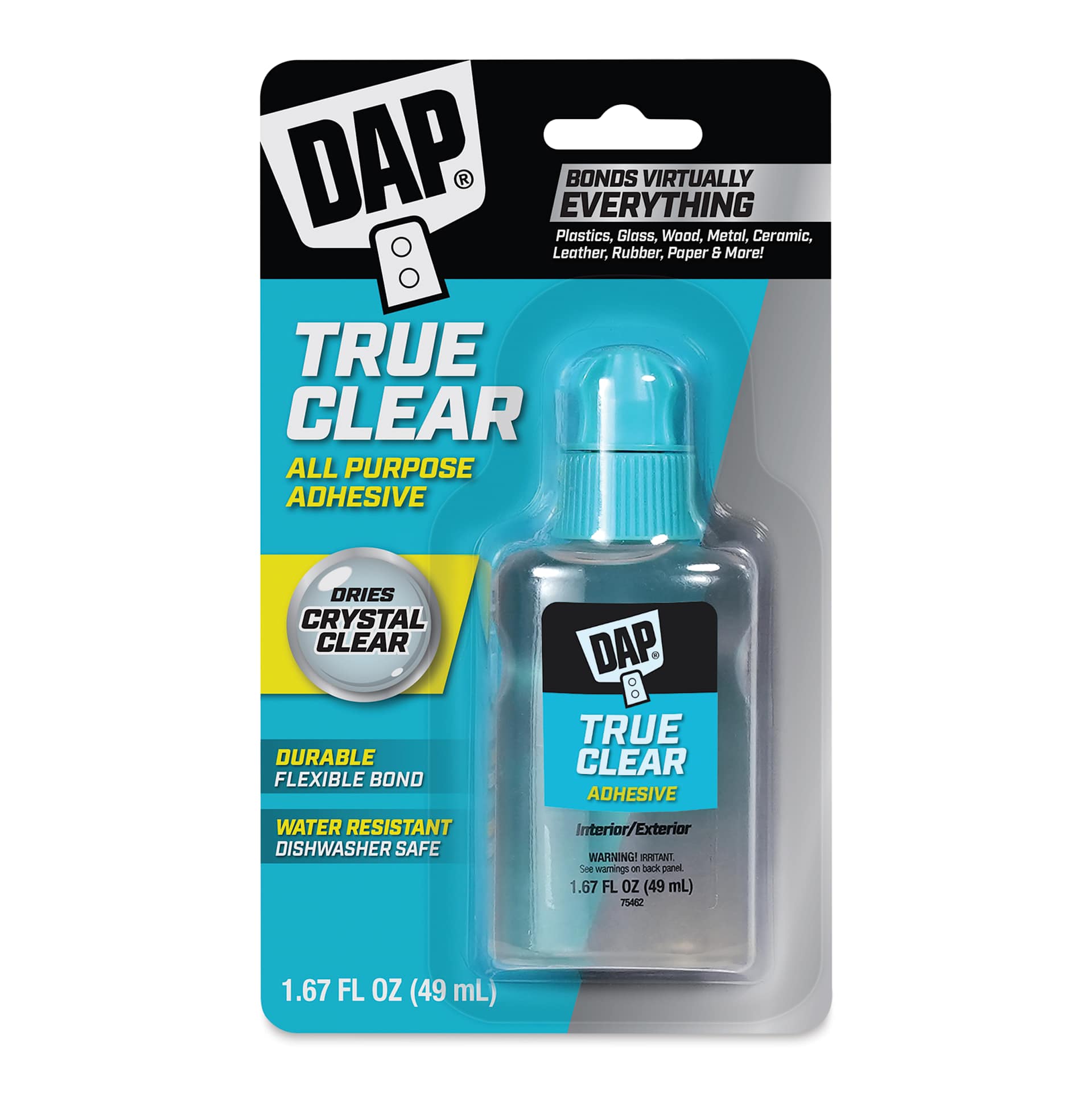 DAP RapidFuse Ultra Clear All Purpose Adhesive - 1.67 oz Bottle front of packaging
